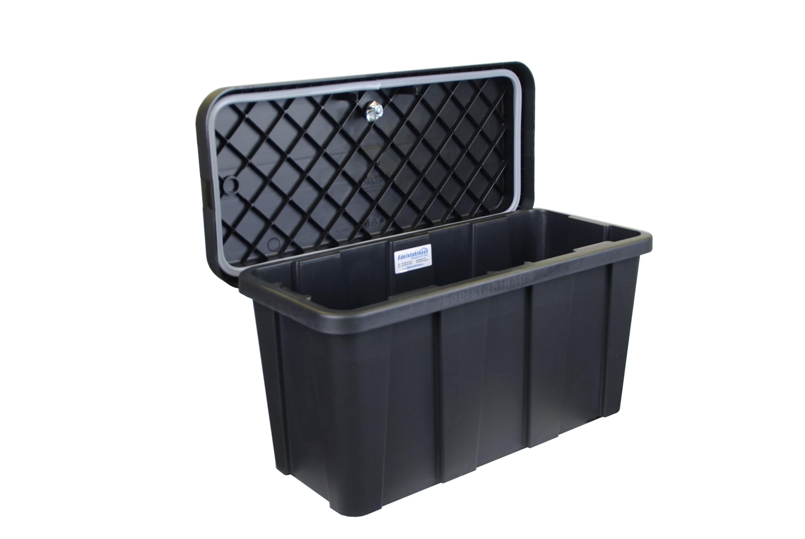 LOADCARE Laadbeveiliging voor personenauto's, bestelwagens, aanhangerkist, waterdichte disselbox met accessoires, 750 x 300 x 355 cm (met 4 x ratelgordel 8 x randbeschermers