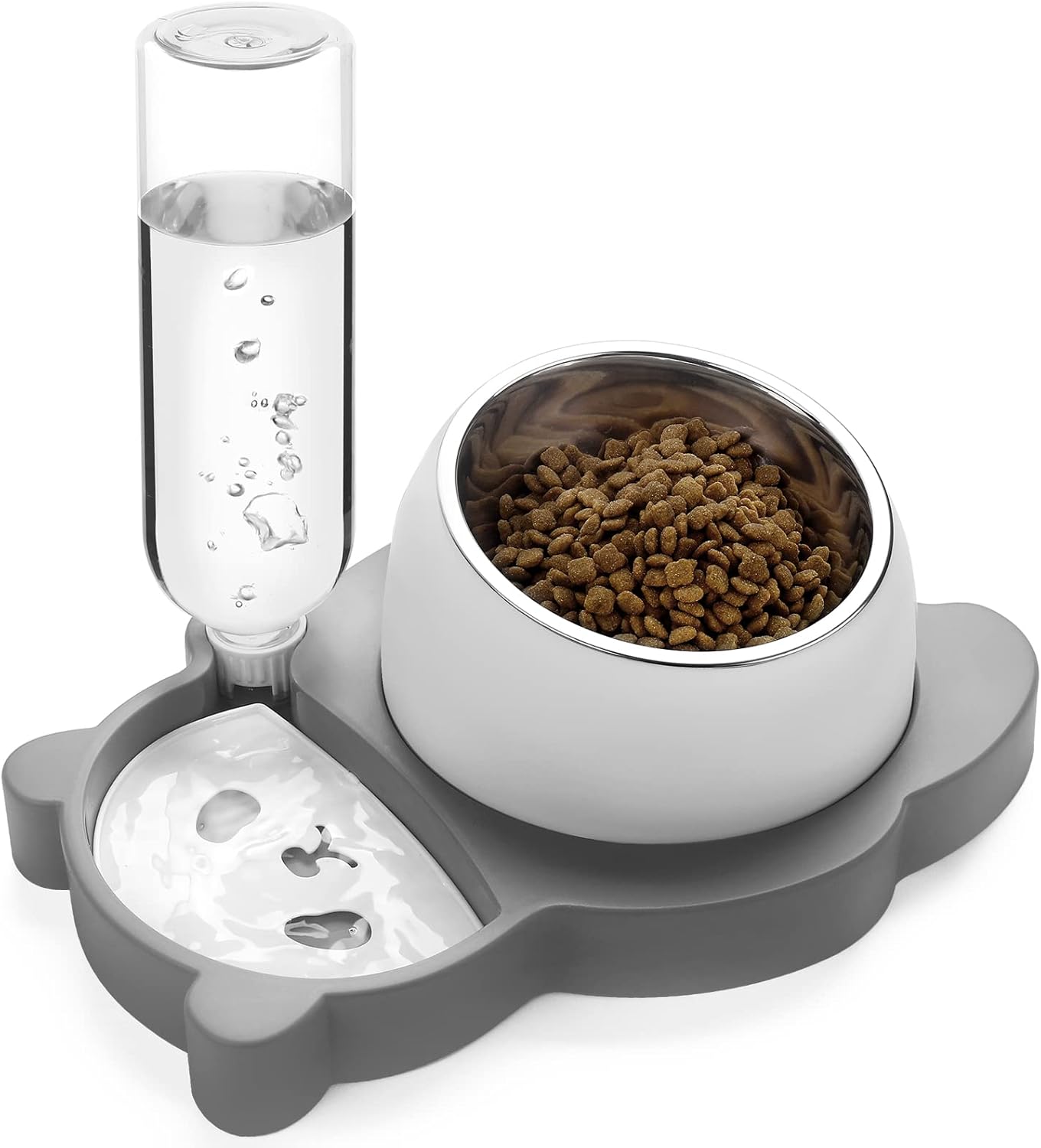 Pet Supplies WZFFPAOJ Elevated Dog Cat Bowls, Tilted Cat Food and Water Bowl Set, Raised