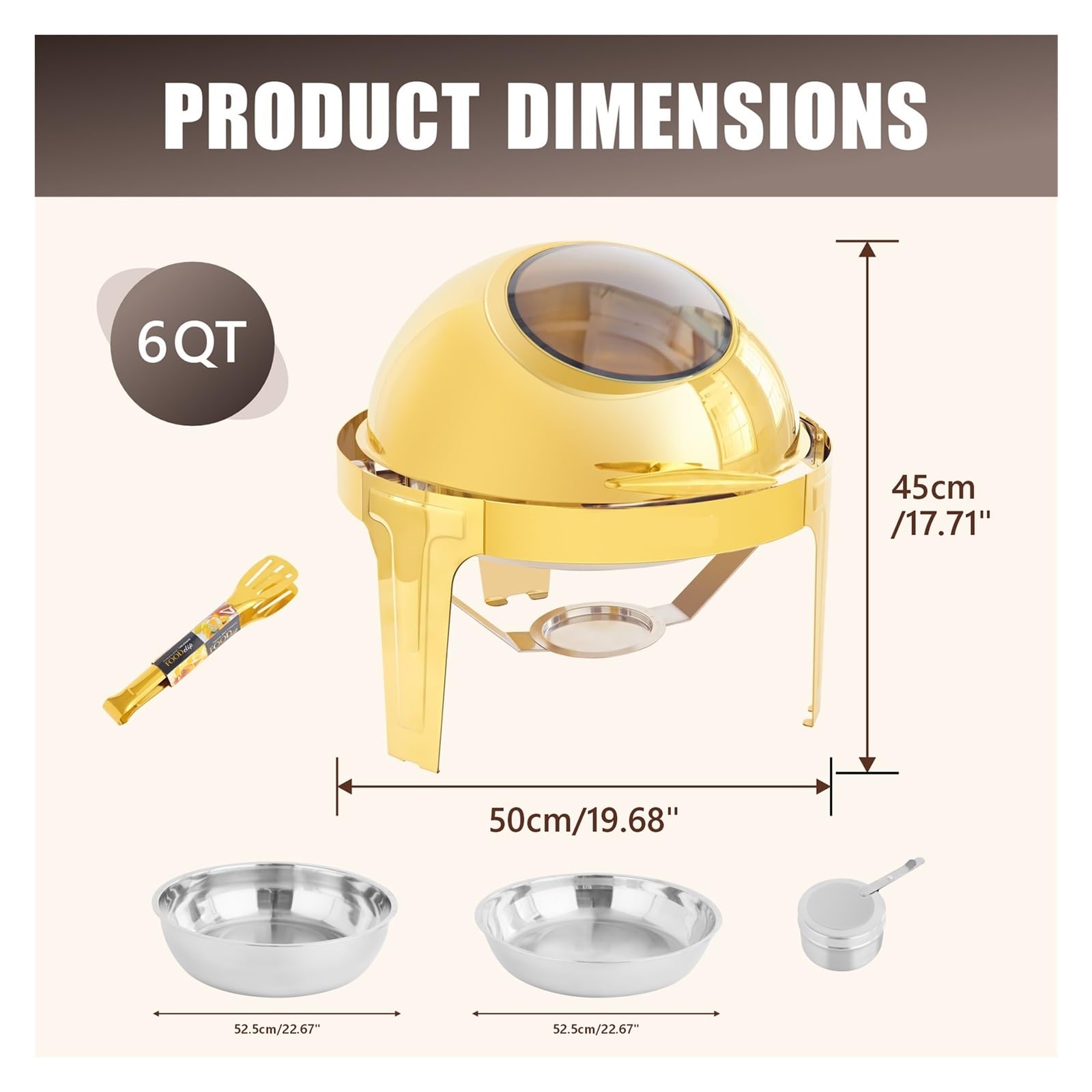 Calentadores De Alimentos Acero Inoxidable con Estructura Resistente, Ideales For Bodas Y Fiestas Calor Duradero
