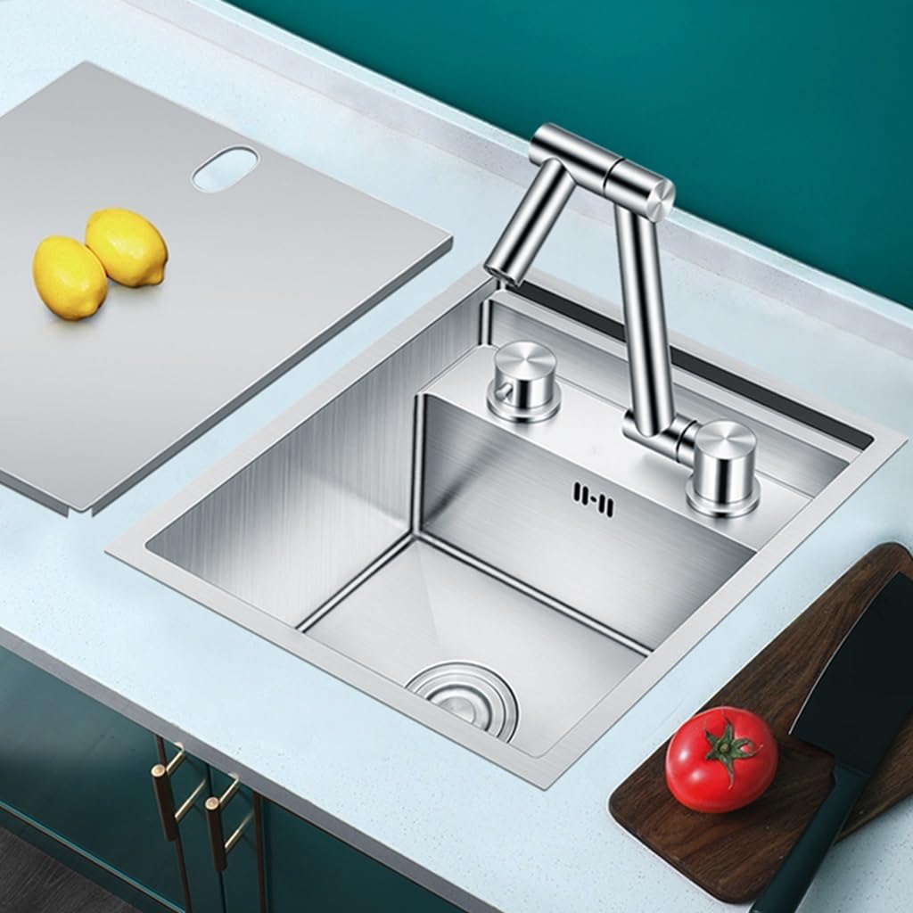 Bar de cuisine dissimulé compact 45x32x23cm avec mini lave-tasses et robinet relevable