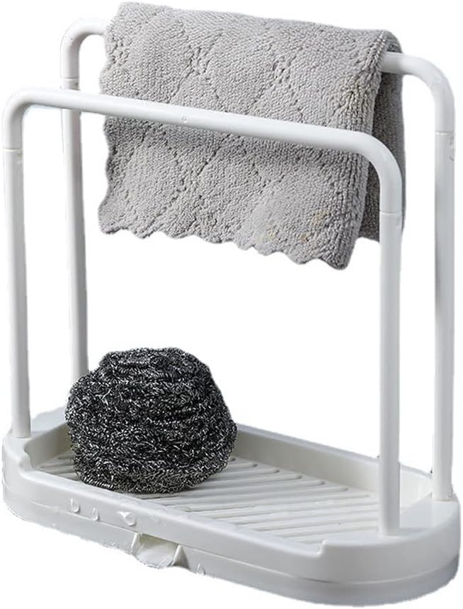 Rag Rack Kitchen Utensils Sink Countertop Rack Free Perforated Steel Wire Ball Sponge Drain Storage