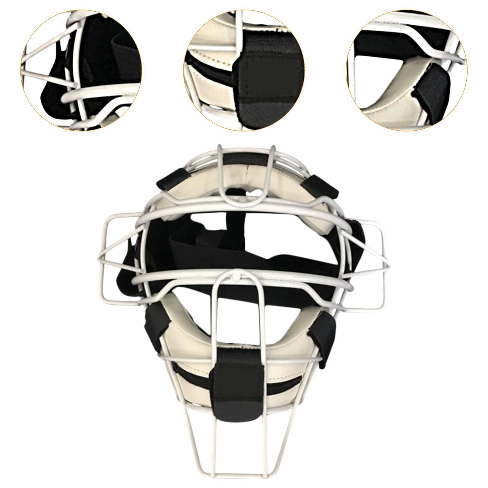 rockible Casco de Receptor de Béisbol con Mascarilla, Protector Facial Resistente, Ligero, Suave, Acolchado, Transpirable, para Exteriores