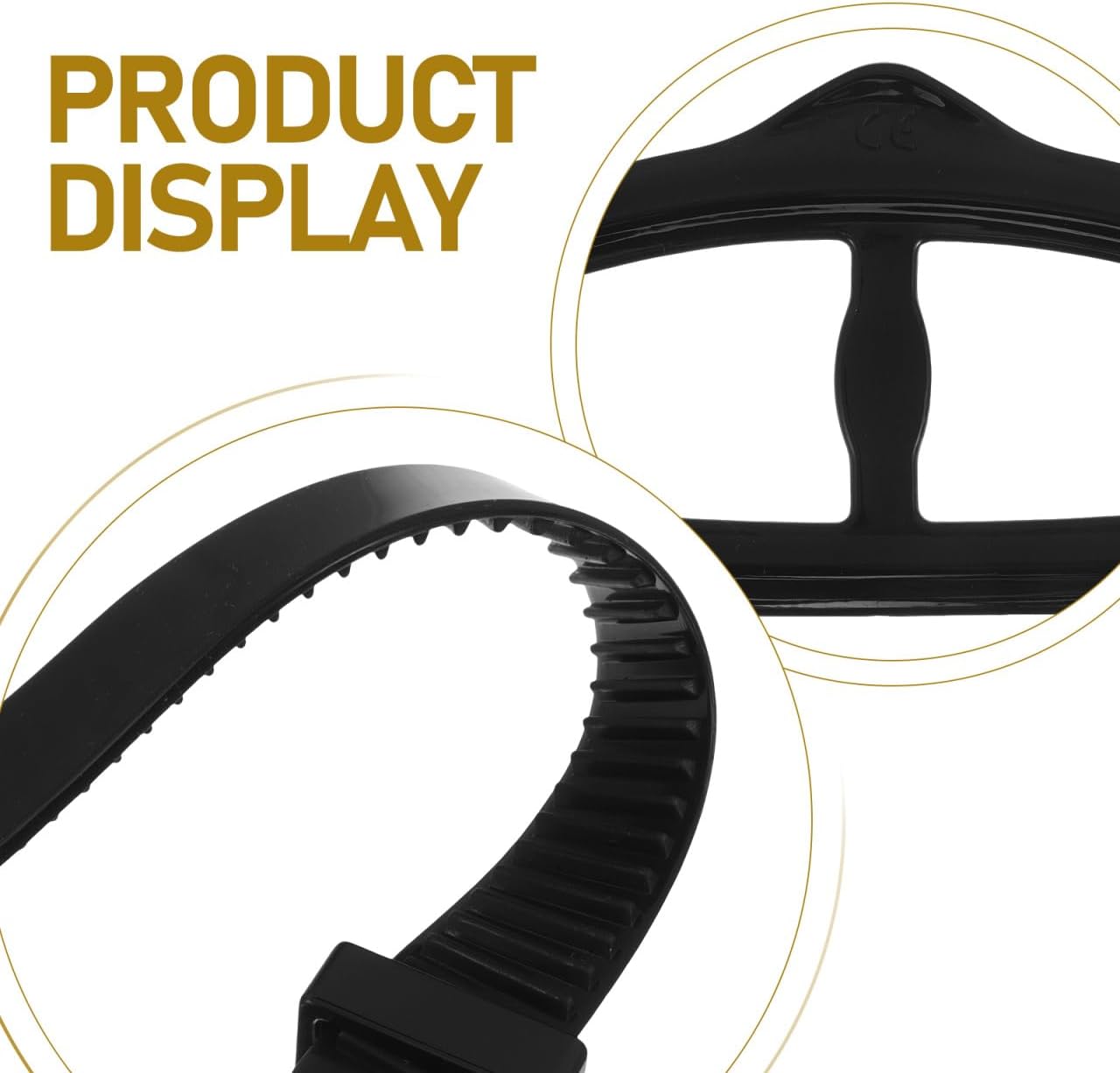 2Pcs Silicone Dive Mask Strap Goggles Headband Replacement for Scuba Diving Snorkeling Gear Adjustable Durable Fit for Men and Women Black Transparent - Image 5