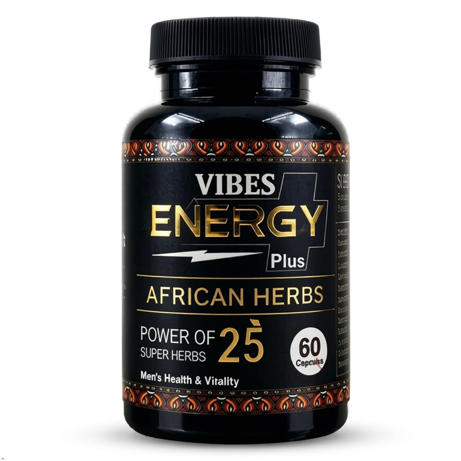 Herbal Immunity Booster Capsules | African Superherbs + Ayurvedic Blend | Stamina, Strength & Vitality Supplement for Men & Women | VIBES 60 Capsules