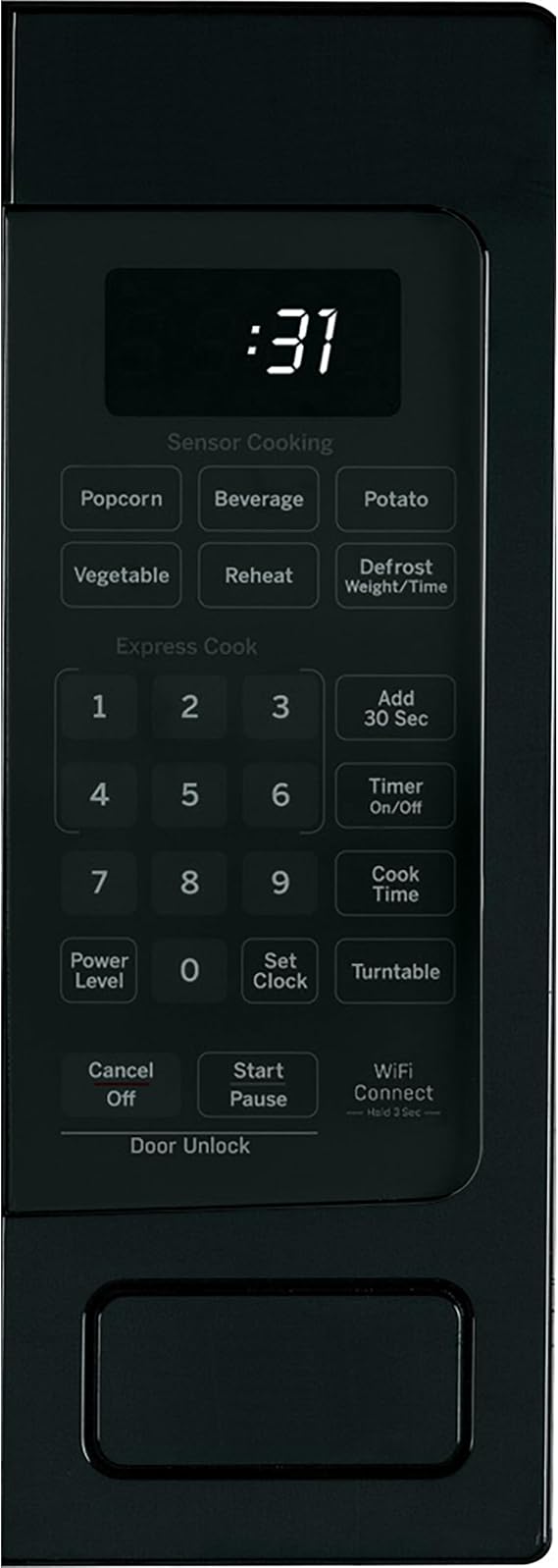 ميكروويف GE Profile PCHK11S1WBB 1.1 Cu Ft Countertop، 800 واط، مستشعر للطهي، مسح ضوئي للطهي، تمكين Wi-Fi، قادر مدمج، أسود