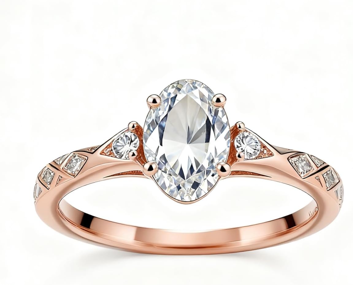 1-3 Carat Women's Moissanite Heart/Princess/Round/Oval/Teardrop Shaped Ring, Customizable 925 Sterling Silver Heart Shaped Promise Ring, Women's Promise Eternity Ring, Engagement Jewelry, Suitable for Wedding, Anniversary, Christmas