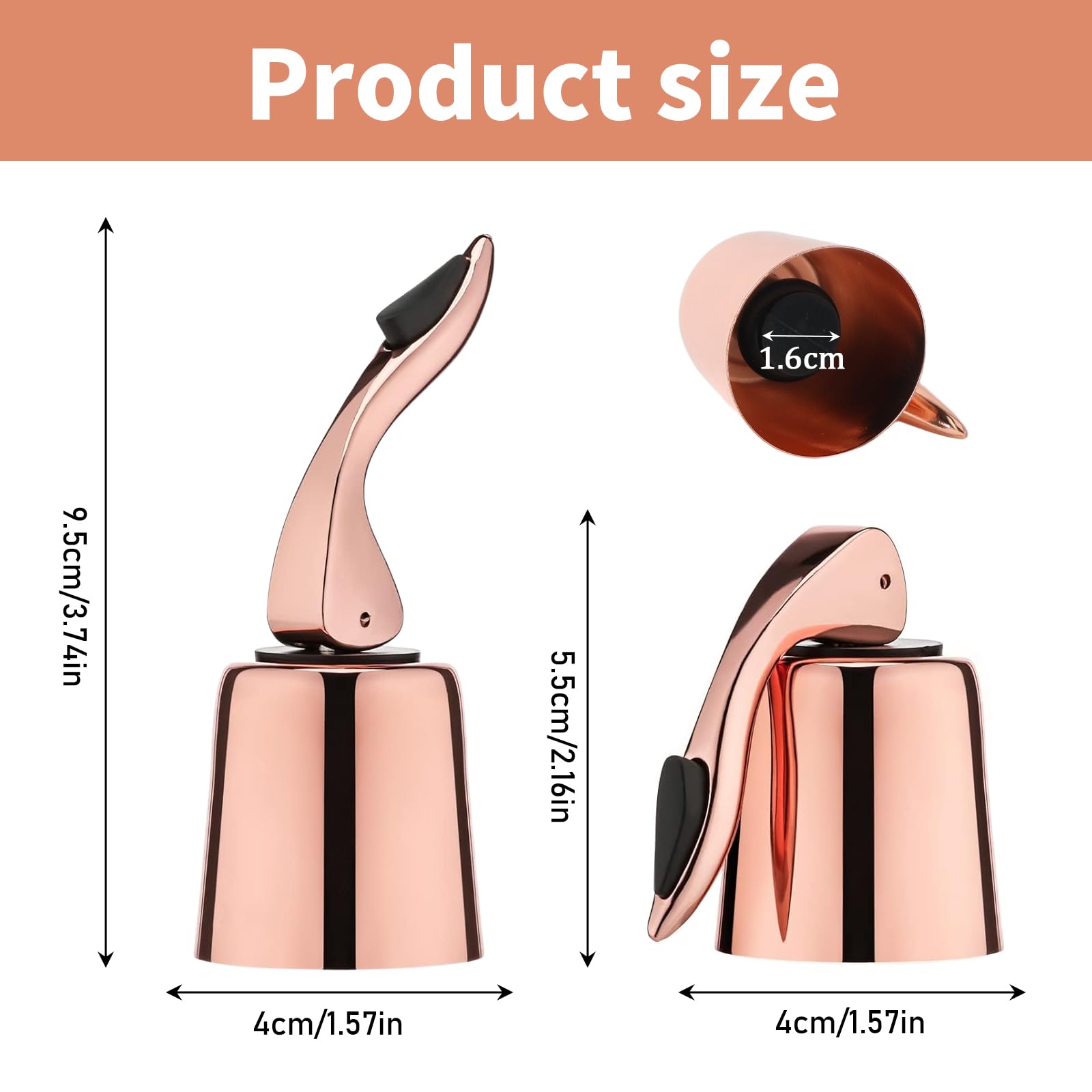 Tappi Bottiglie Vetro Set Di 3 Tappi Per Vino In Acciaio Inox Con Guarnizione In Silicone, Riutilizzabili E A Tenuta Stagna, Per Mantenere Il Vino Fresco Accessori Vino Per Casa E Feste