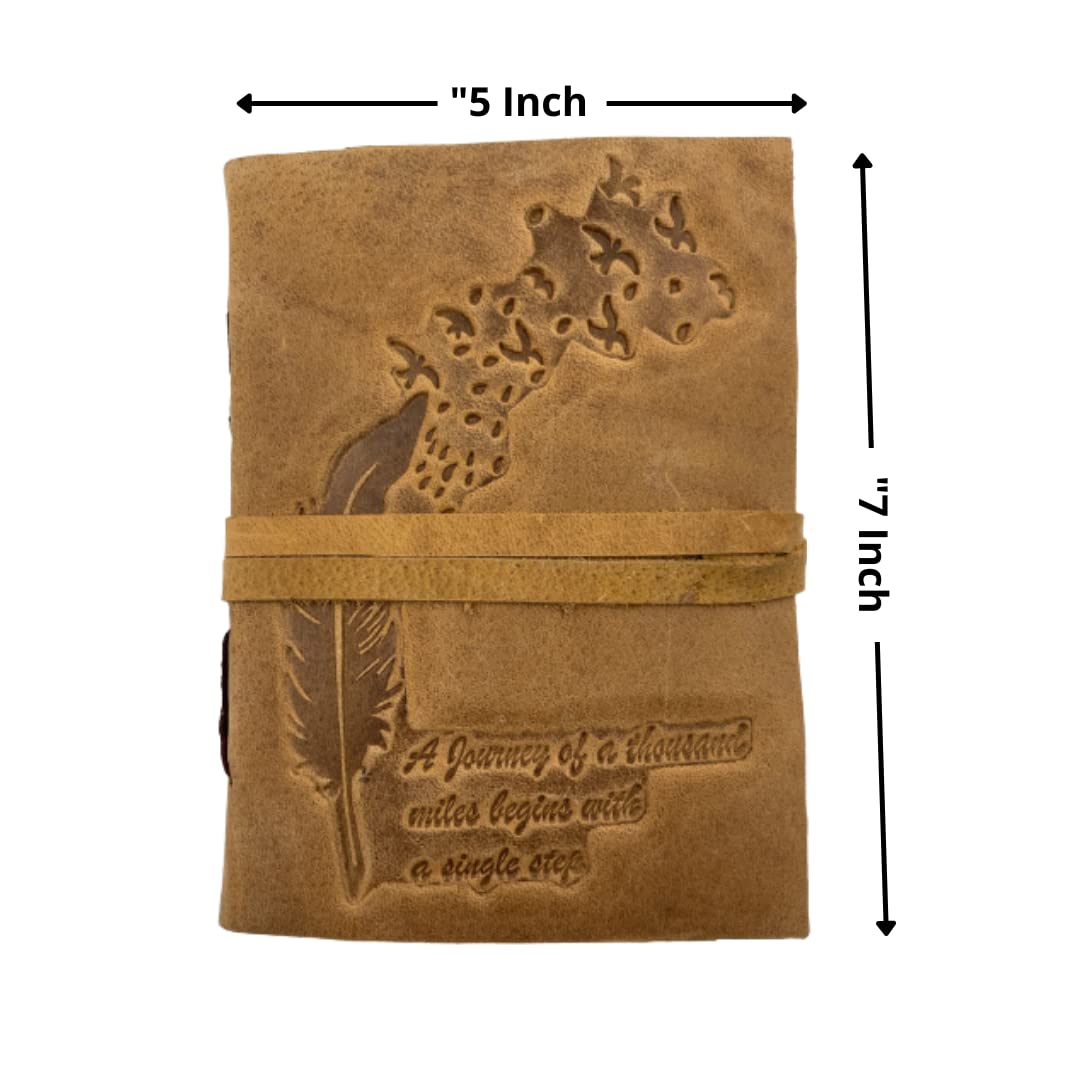 OVERDOSE Deckle Green Leather Tree Journal