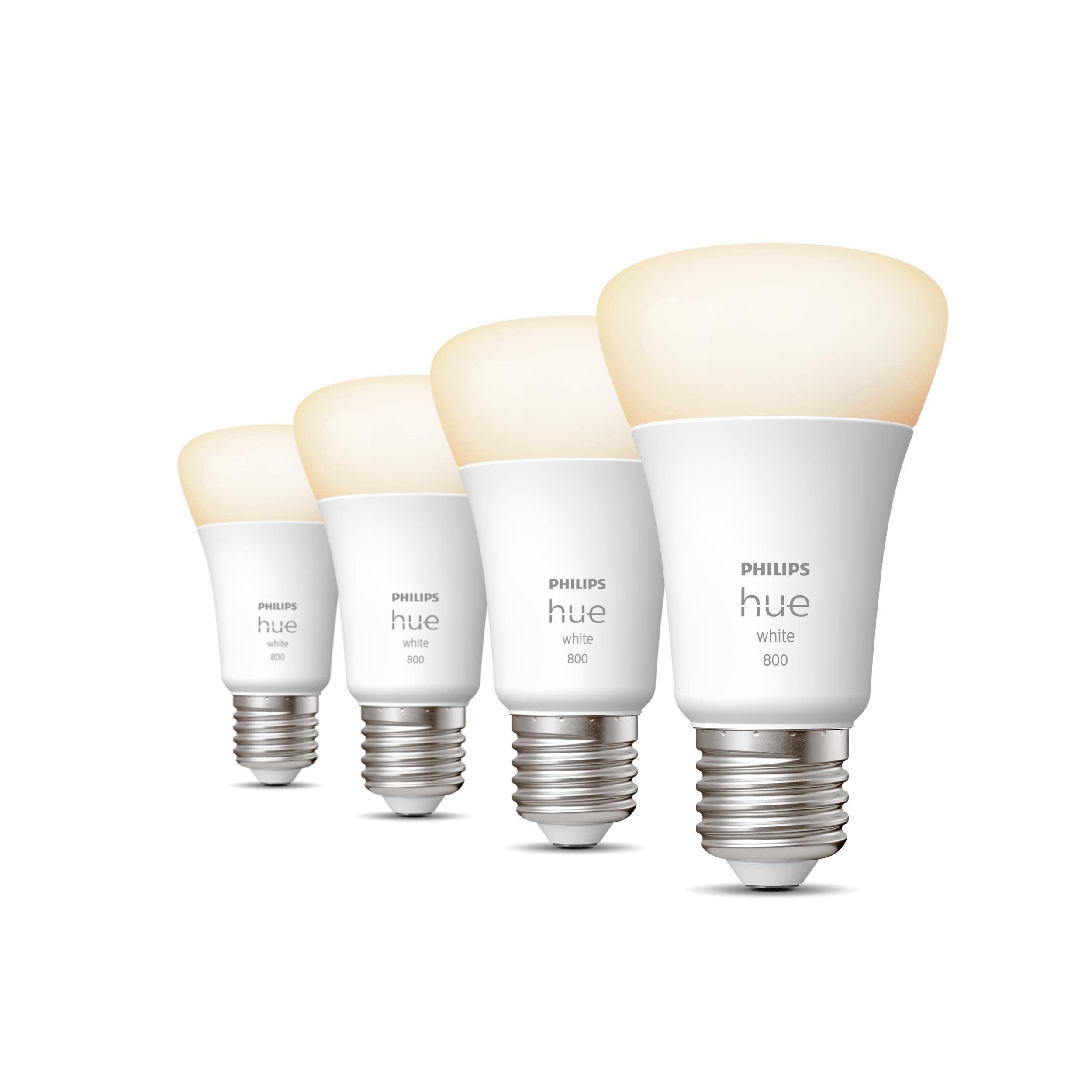 Philips Hue White, ampoule LED connectée E27, Pack de 4 & Hue Dim Switch Télécommande nomade variateur de lumière V2