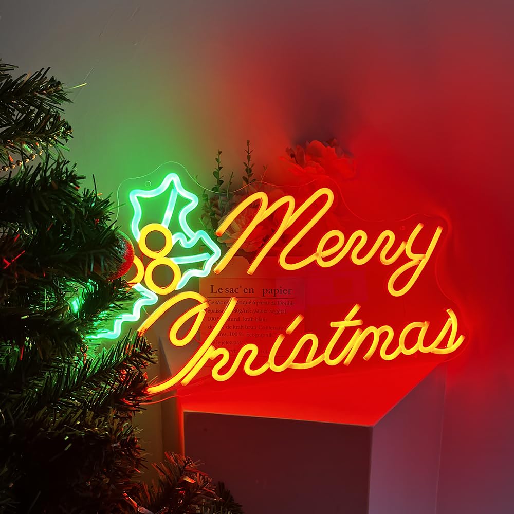 Amazon.co.jp: SHIDASIGN メリークリスマス ネオンサイン 大型 LED