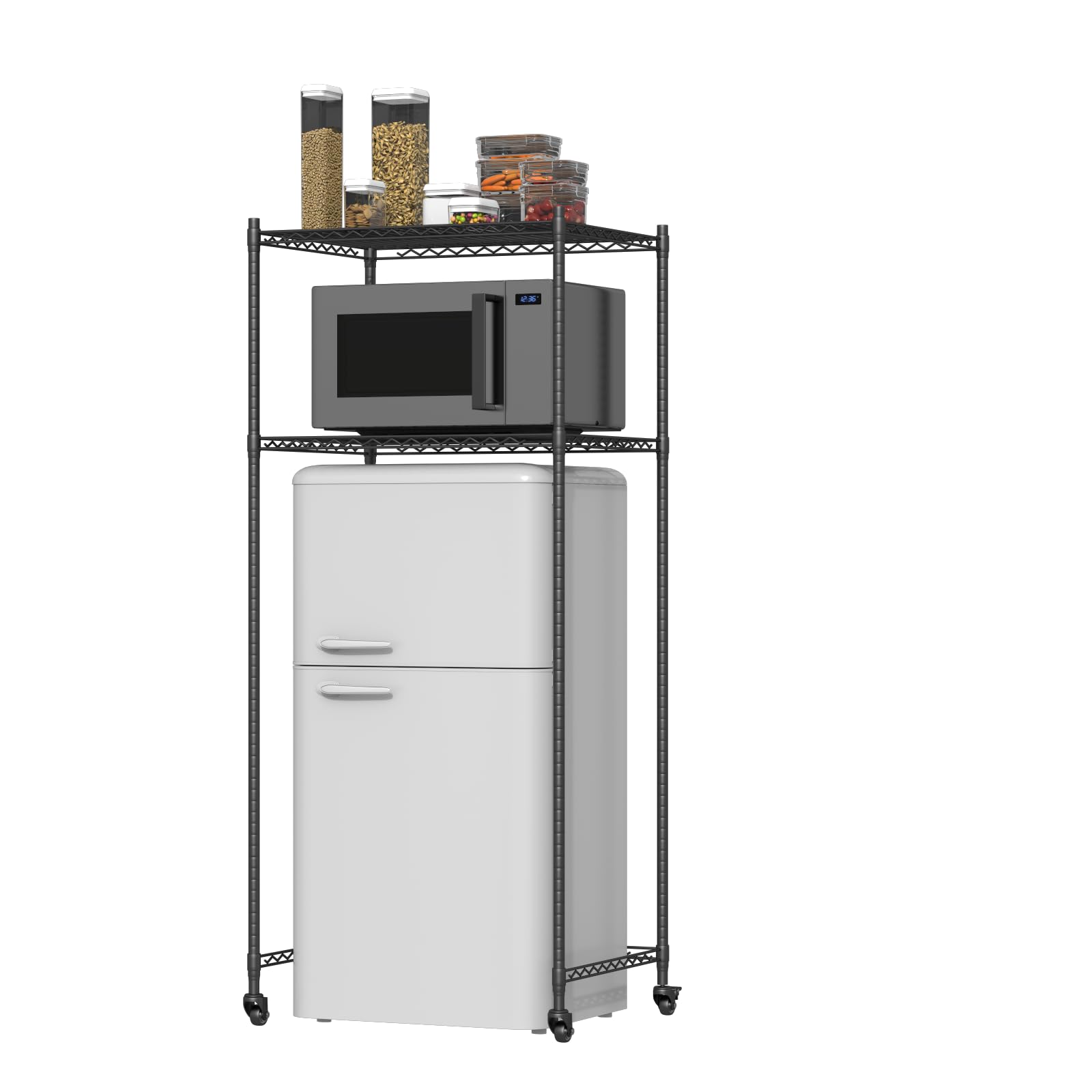 Amazon.com: XNKLMYT Over Mini Fridge Storage Rack, Height