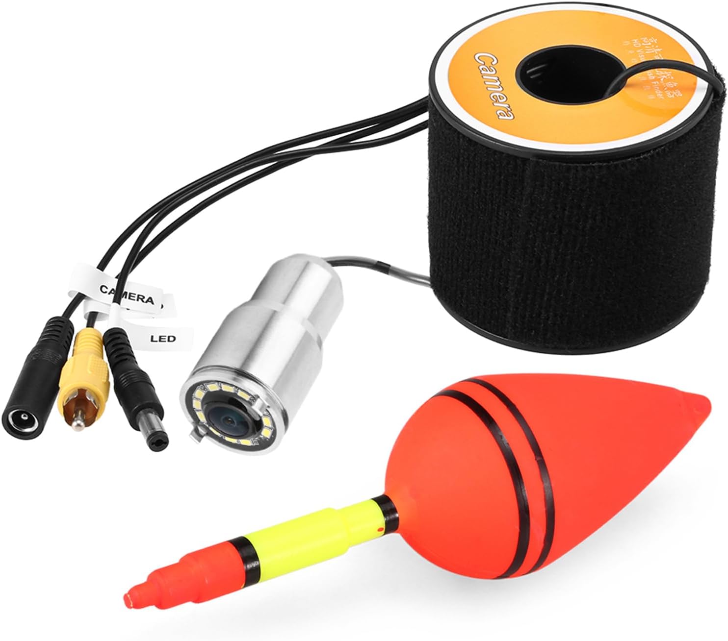 Night Fishing Camera 1200TVL Underwater Camera with 12 LEDs for Boat Ice Fishing Materials (15m)