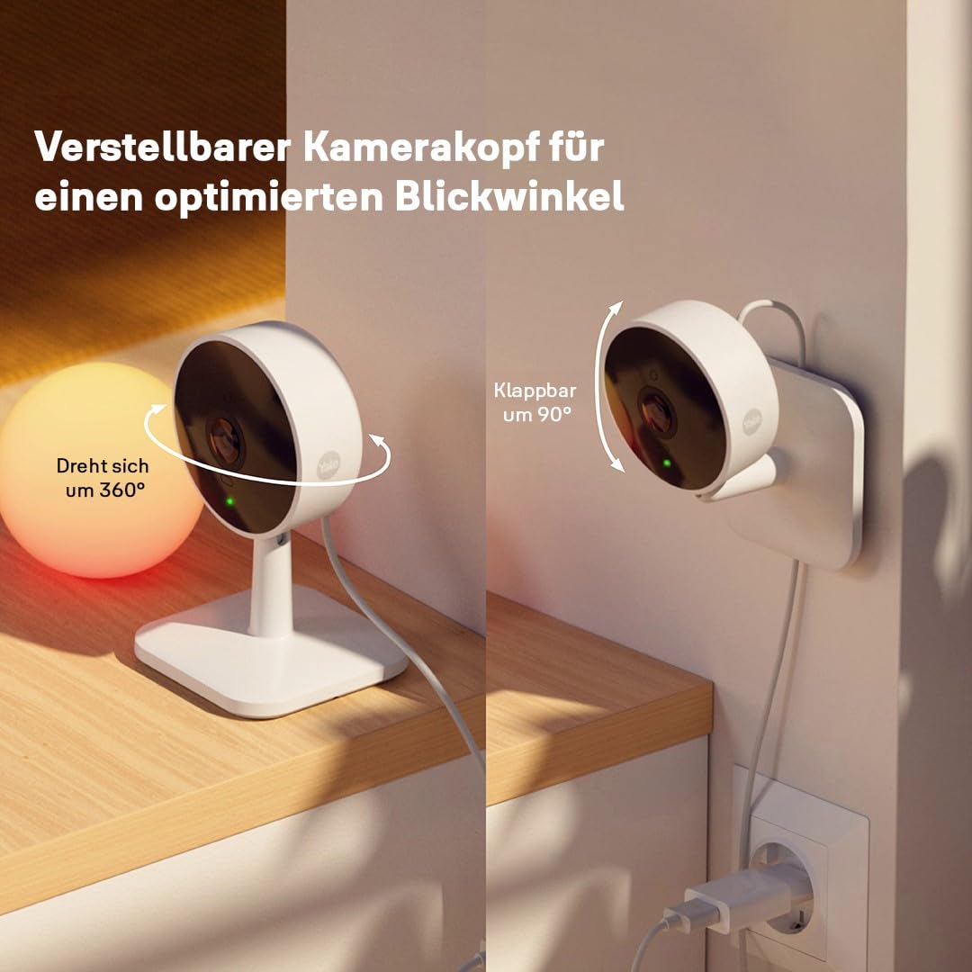 Yale - Smarte Innenkamera - SV-IC-1A-W-EU - Full HD Live Ansicht & Zwei-Wege-Audio - Bewegungsaufzeichnungen - Anpassbare Zonen & Zeitplanung - Nachtsicht - Echtzeit-Benachrichtigungen Home App