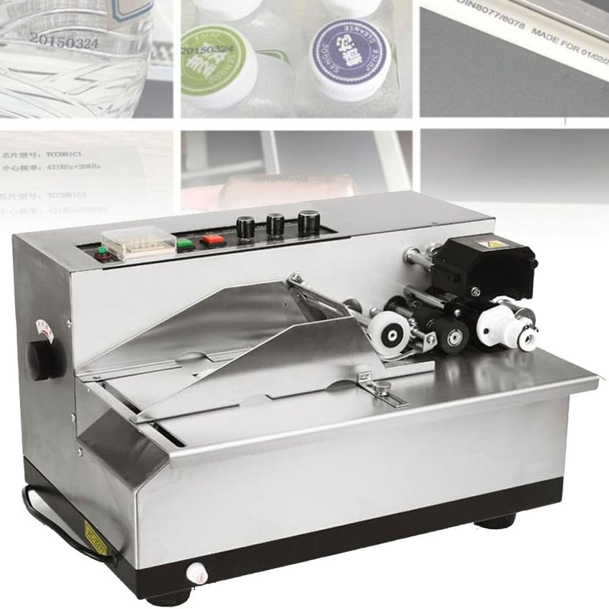 Etichettatrice Automatica con Stampa della Data, 220 V, Controllo fotoelettrico, conteggio Automatico, 300 Pezzi/Minuto, Ideale per Una Produzione efficiente di Etichette.