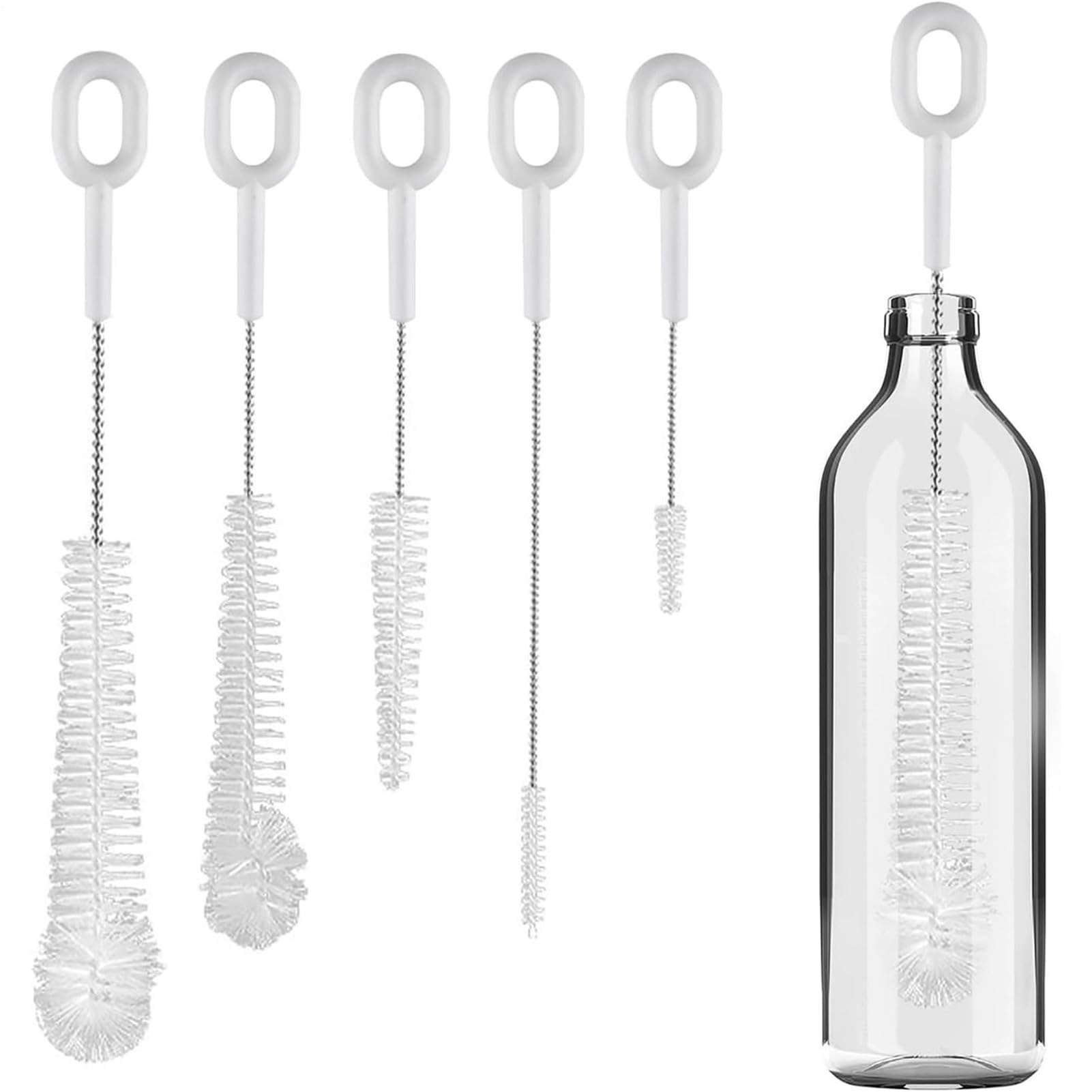 Spazzola Per Bottiglie D'Acqua 5 Pezzi Set Di Scovolini Per Lavaggio Tazze | Spazzole Per Bottiglie D'Acqua Per La Pulizia Per Coperchi Cannucce Tettarelle Tiralatte Fessure Scanalature