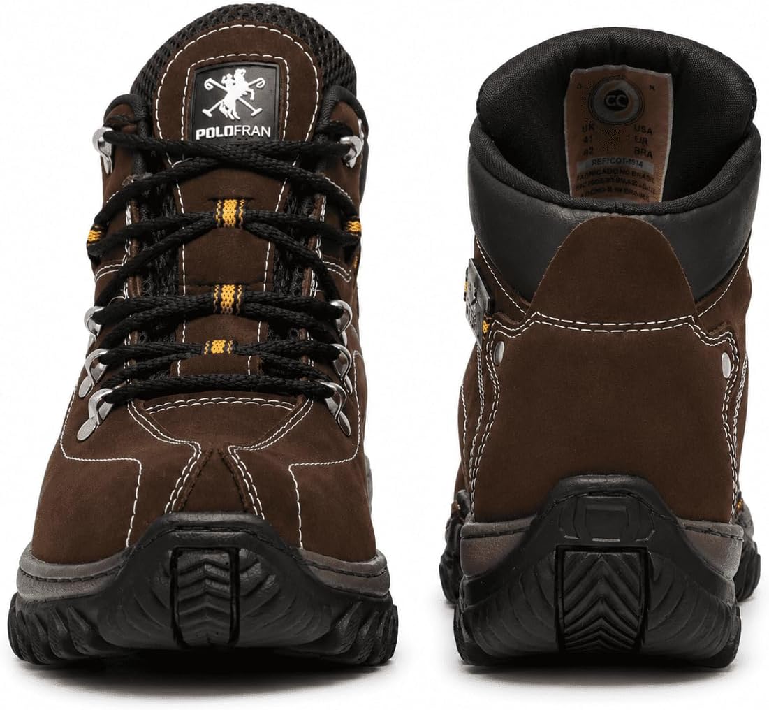 Bota Adventure Masculina Cano Médio Coturno Casual Trilha Solado Antiderrapante Confortável