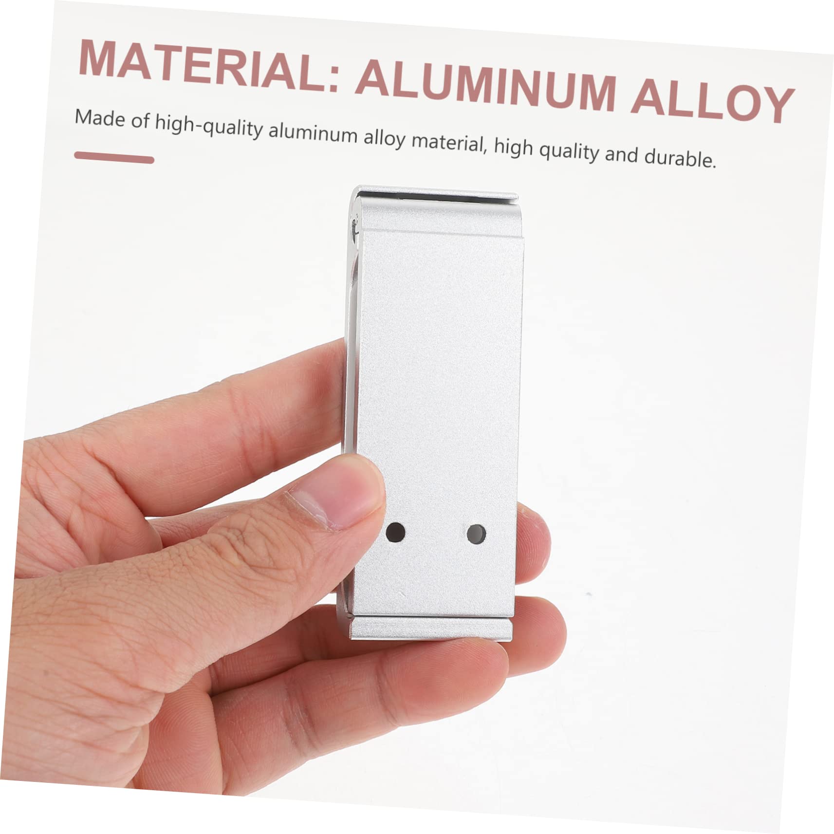SHINEOFI Supporto Metallico per Cuffie da Scrivania 4 Pezzi Argento | Lega di Alluminio, Montaggiodesivo o Vite, Organizzazione e Esposizione, per Bar e Casa