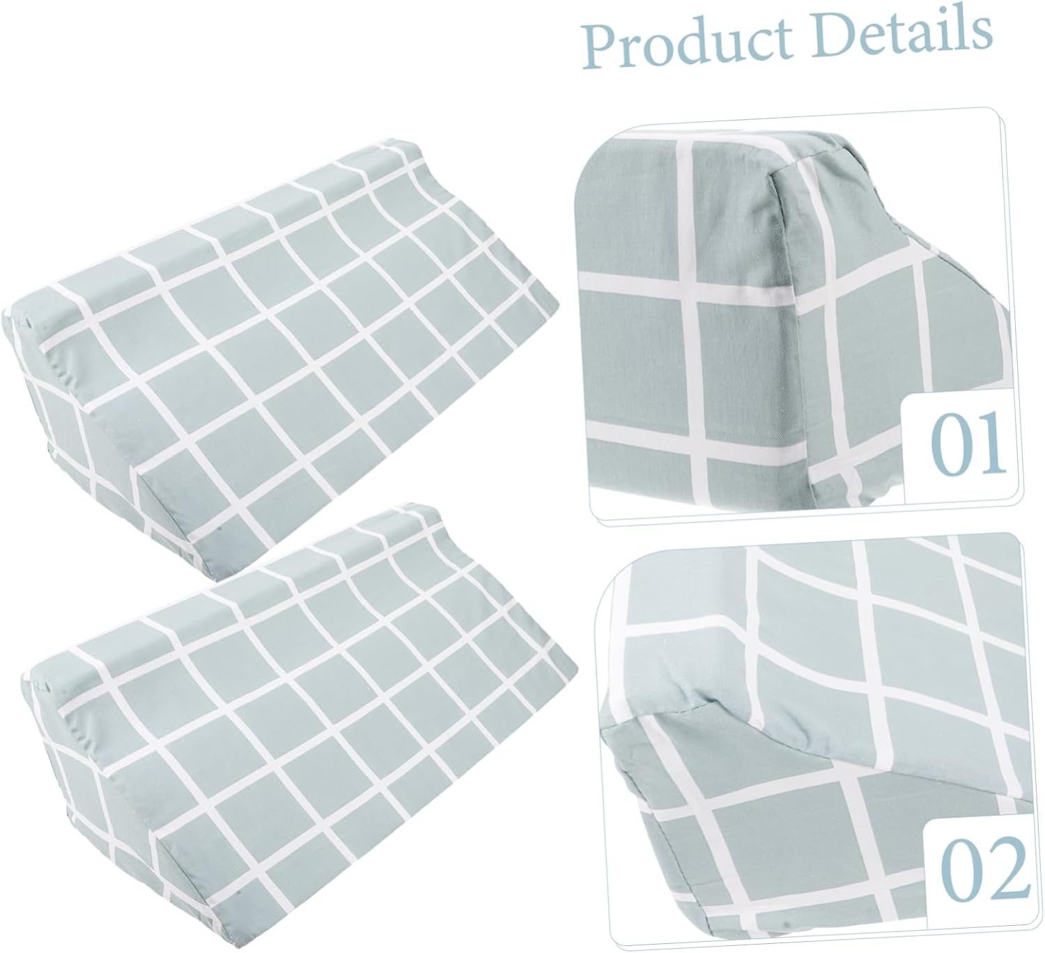 Wedge Pillow for Bed R-Shape Body Position Cushion for Elderly Bedridden Patients High-Density Support for Post-Surgery Recovery and Green