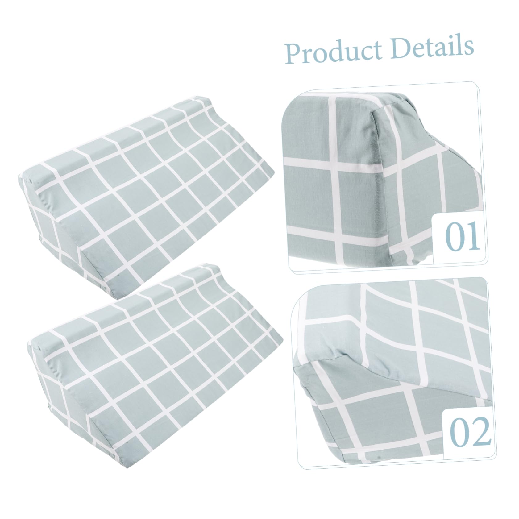 HOMOCONO Wedge Pillow for Wedge Pillow Bolster Comfortable Turning Pillow for Elderly and Patients 50x25x15cm Green