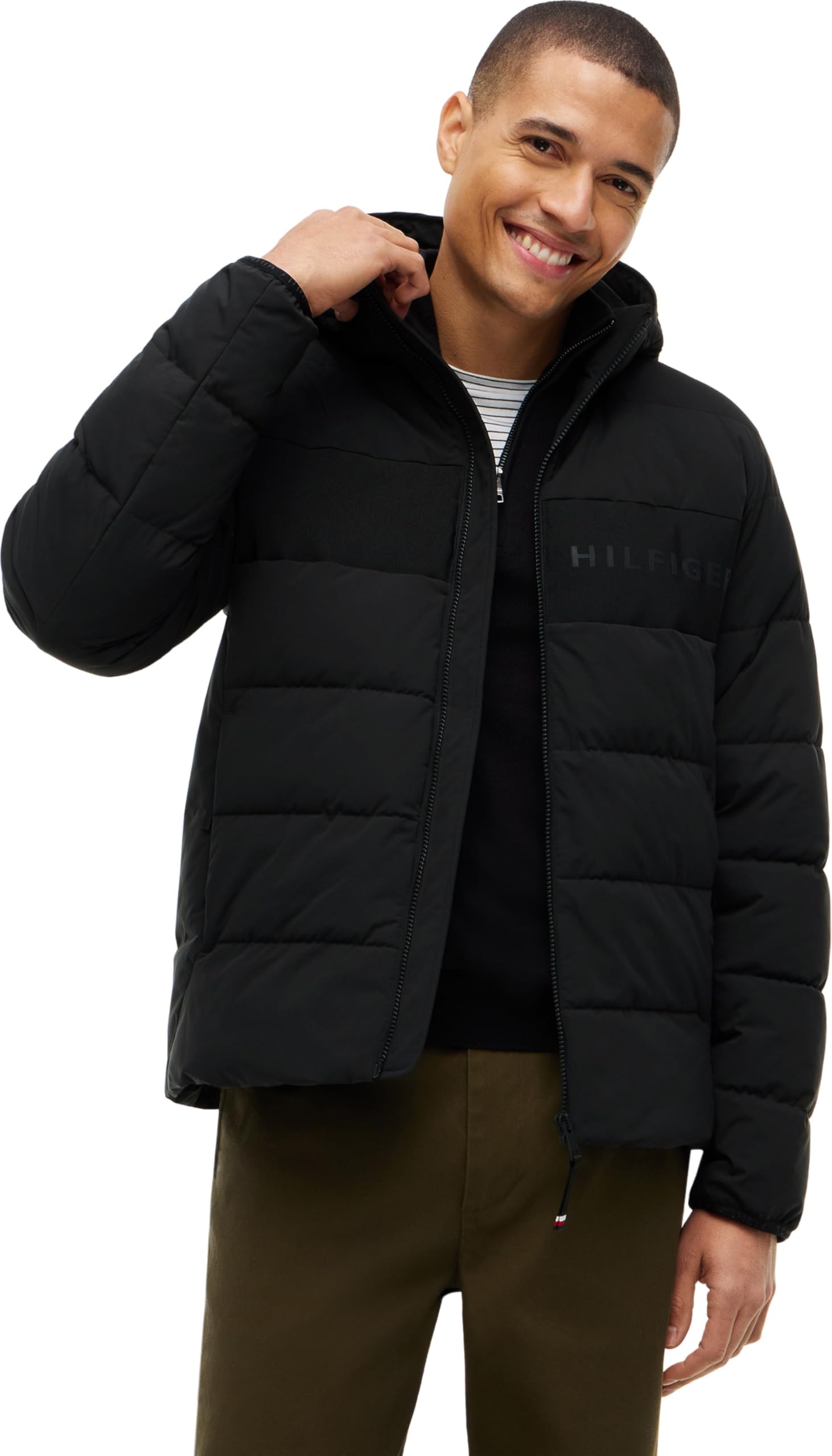 Tommy Hilfiger Detachable Hooded Branded Puffer Mw0mw45273 Piumino Uomo (Pacco da 1)