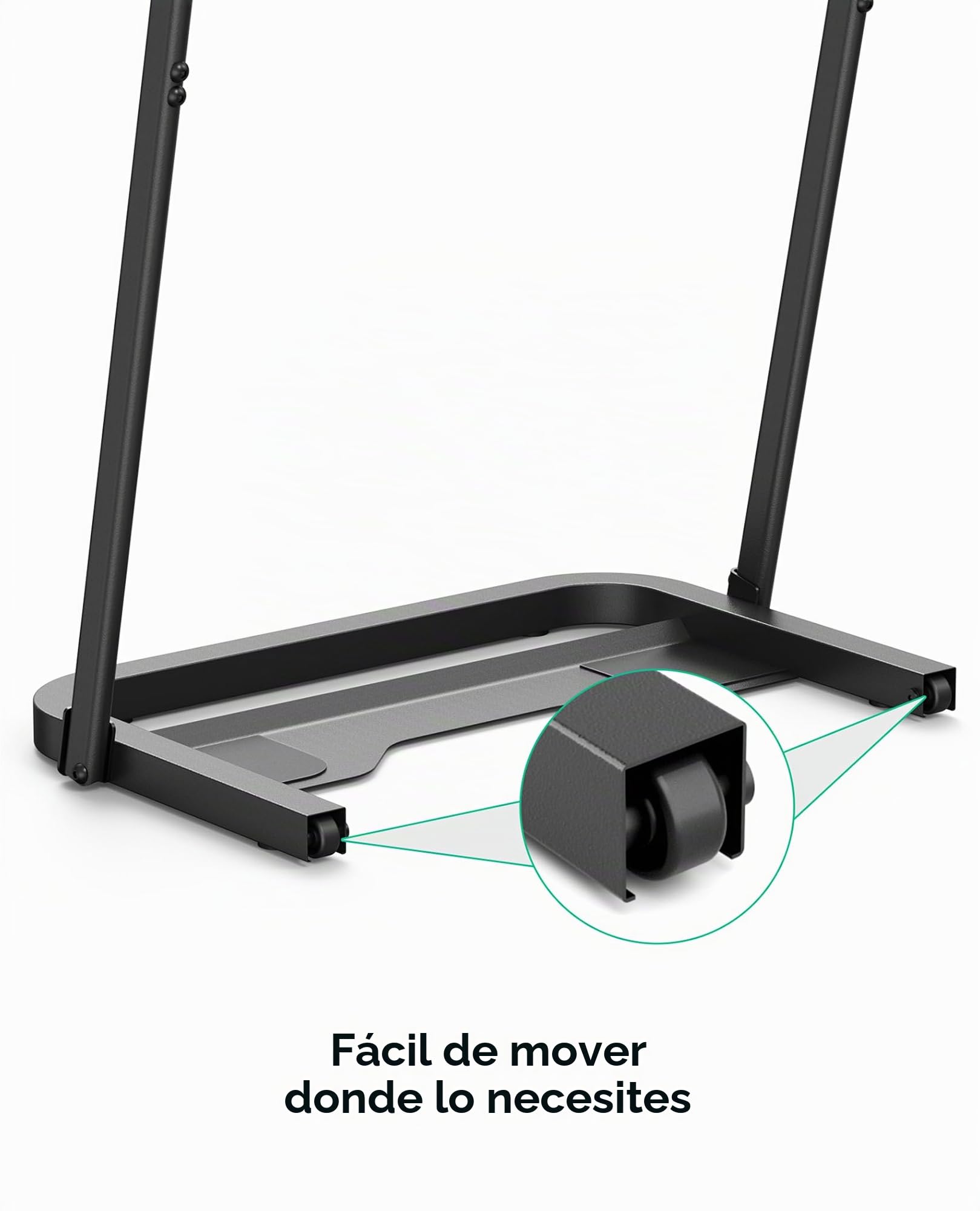 Walking Pad - Asa universal para caminadora y cinta de correr de hasta 60 cm de ancho, con ruedas, fácil montaje, construcción robusta