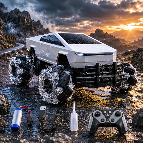 Image of VikriDA RC 4x4 Drift Smoke Car Toy | 1:14 Scale 2.4Ghz Remote Control Sports Racing Car 360 Rotation,Lights Music Spin Stunt Remote Control Cars.