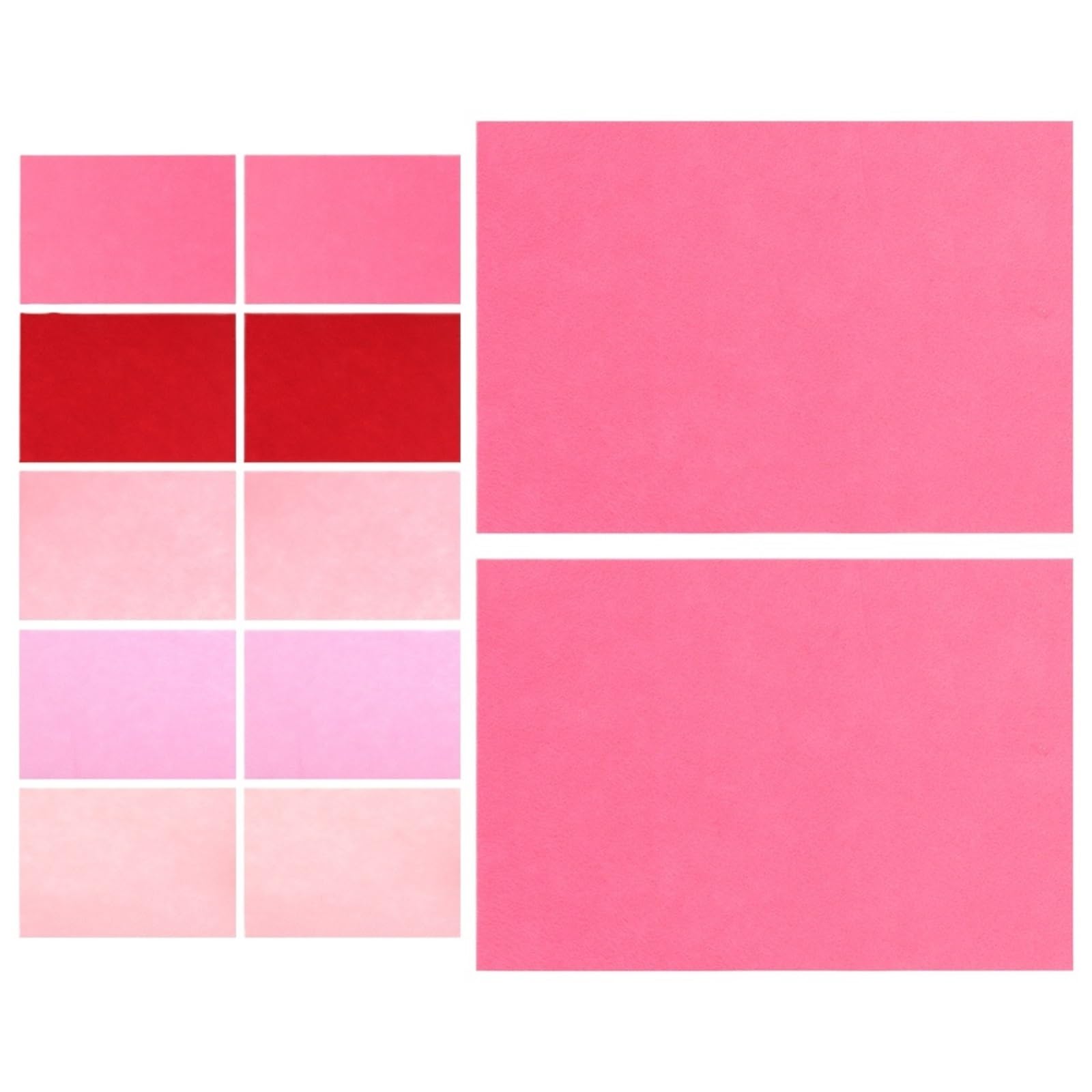 Lot de 60 feuilles de tissu en feutre coloré assorties pour loisirs créatifs et projets de couture pour l'art et l'artisanat