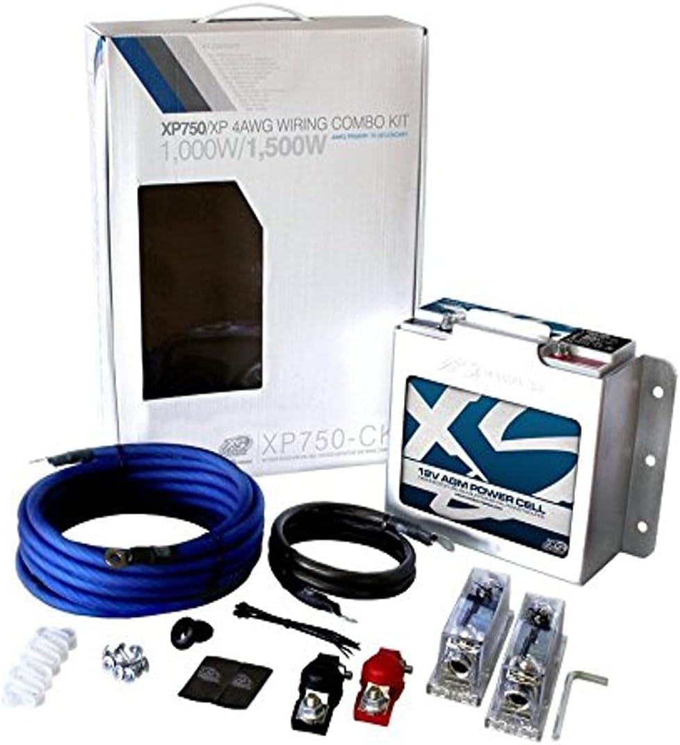 XS Power XP750-CK XP FLEX 4 AWG 1000W - 1500W Install Kit and XP750 Battery Combo (with 511 Mount) : Everything Else