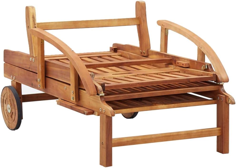 Sun Lounger with Cushion,Backyard Chaise,Napping Loungers,Comfortable Loungers,Portable Loungers,Patio Lounge Chair,Adjustable Backrest and Footrest,for Patios,Pools,Lawns,Camping,Solid Acacia Wood