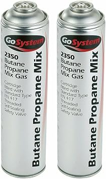 GoSystem Garden Weed Wand Gas Weed Killer Burner Blaster Burning Torch and Gas Canisters Refill for Camping Stove Blowtorch BBQ 2 x Go Can 350g Only