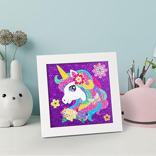 Miniatura 2 de Labeol Kit de pintura de diamante 5D para niños con marco de madera, arte y manualidades para niños de 6 a 8 años, 10 a 12 años, kit de pintura por