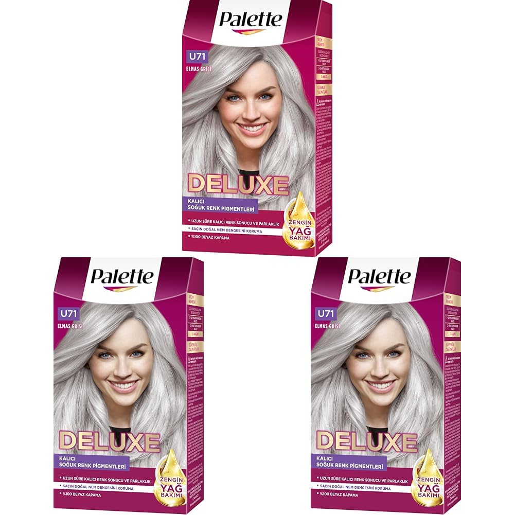 Palette Deluxe U71 Buzul Grisi 1 Paket (1 X 150 Ml) Saç Boyası (3 paketi)