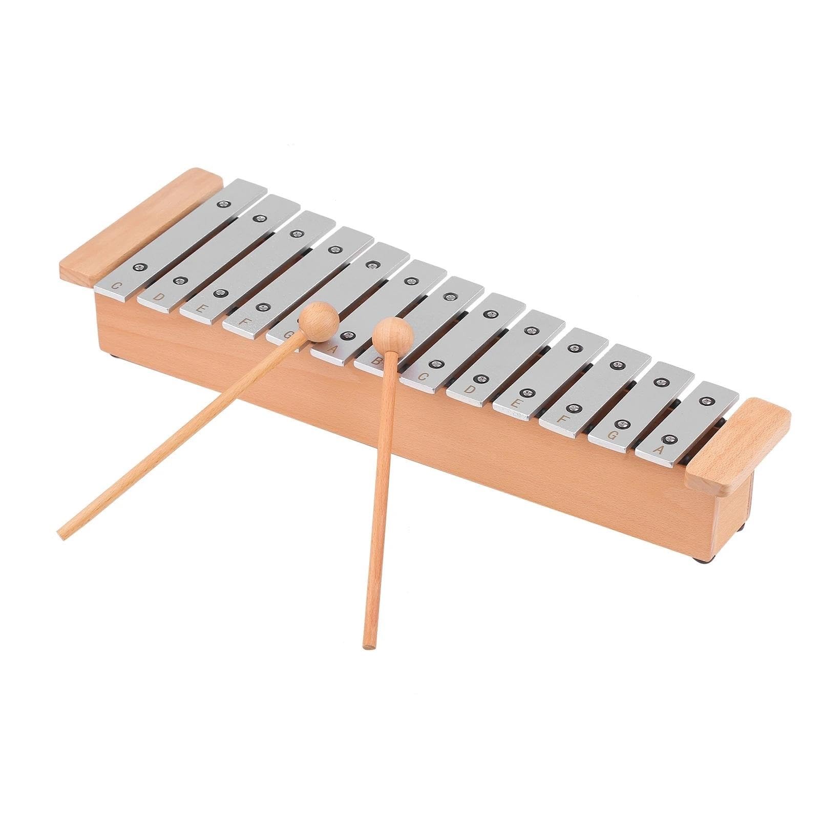 xilófono kit Instrumento De Percusión De Xilófono De Aluminio Portátil Glockenspiel De 13 Notas Instrumento Musical Con Palos De Madera De Metal