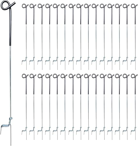 Miniatura 8 de ARIFARO Poste de valla de 41 pulgadas, poste de valla eléctrica, poste de valla de metal para el control de la mayoría de los animales, paquete de