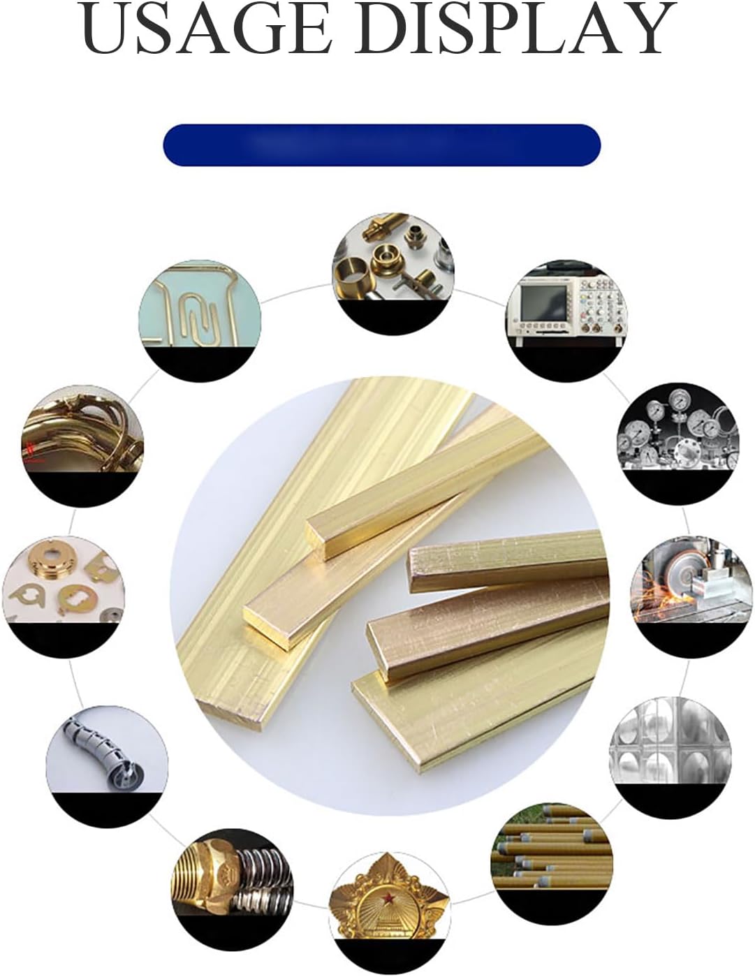 HIFRQVVC 真鍮フラットバーブランク、厚さ12mm X40/45/50mm 幅X 長さ500mm