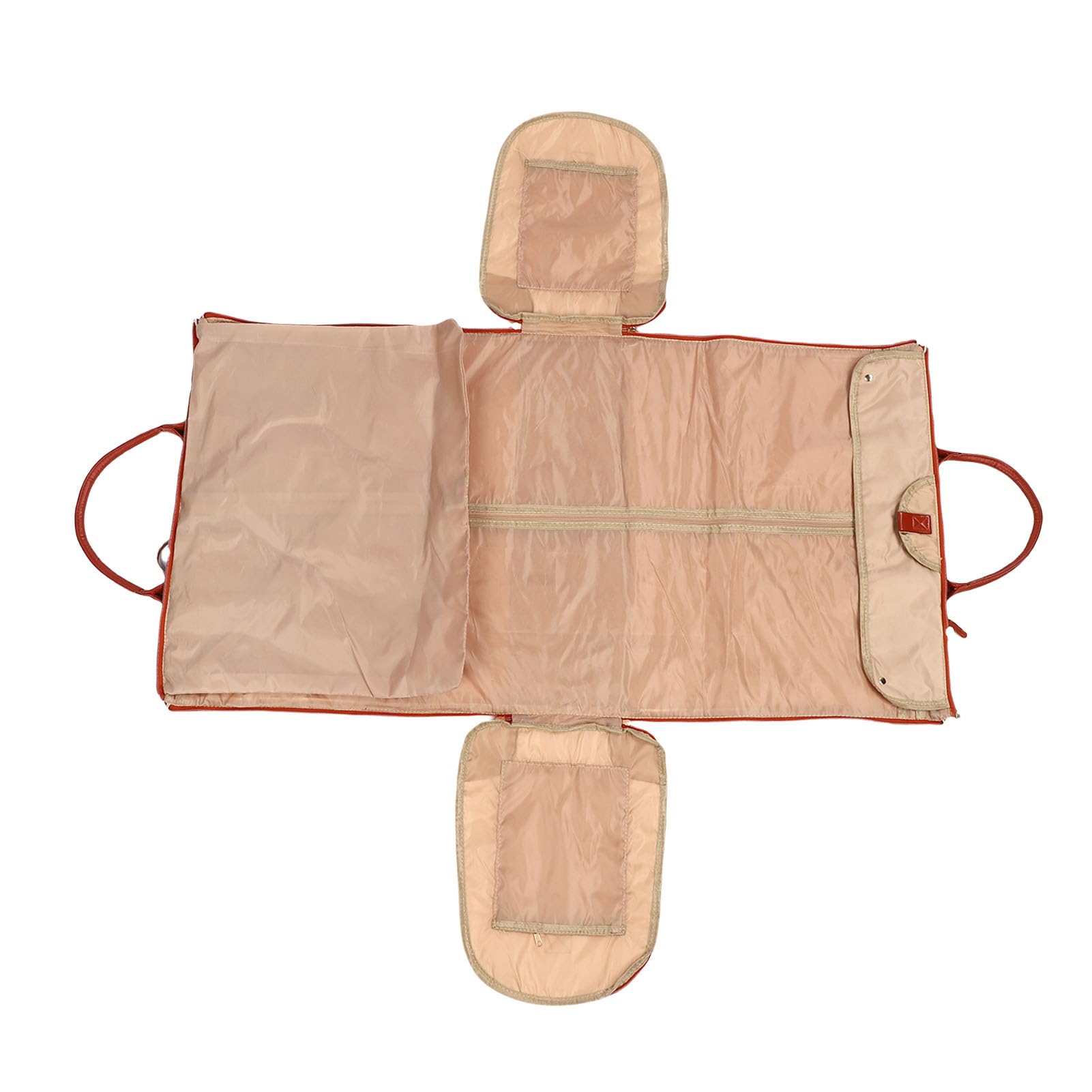 Generic Borsa Porta Abiti Elegante Borsone in Pelle PU per Viaggi di Lavoro con Tracolla e Ampia capacità per Uomini e Donne (Beige)
