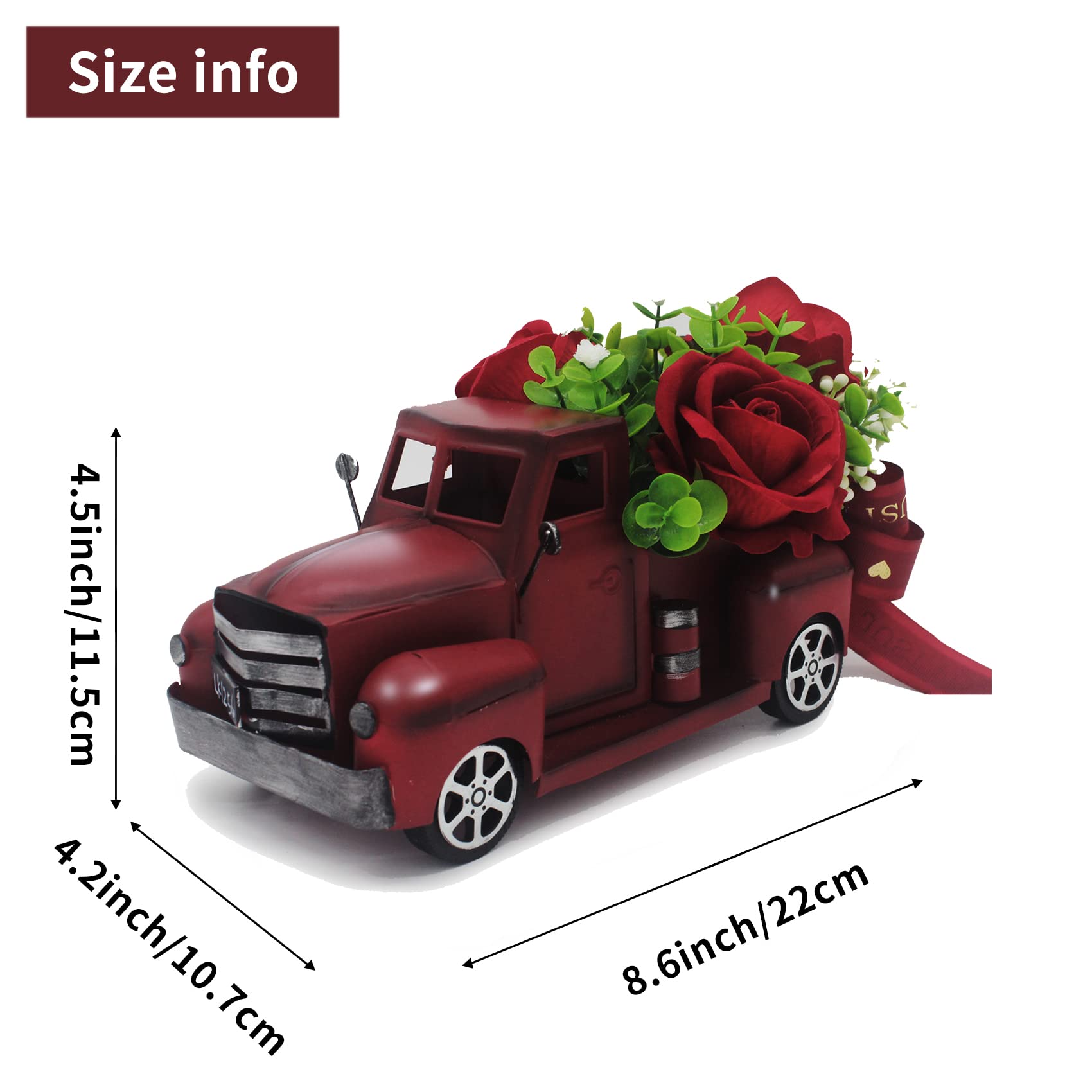 Amazon.co.jp: fztksmart レッドローズ メタルファームトラック