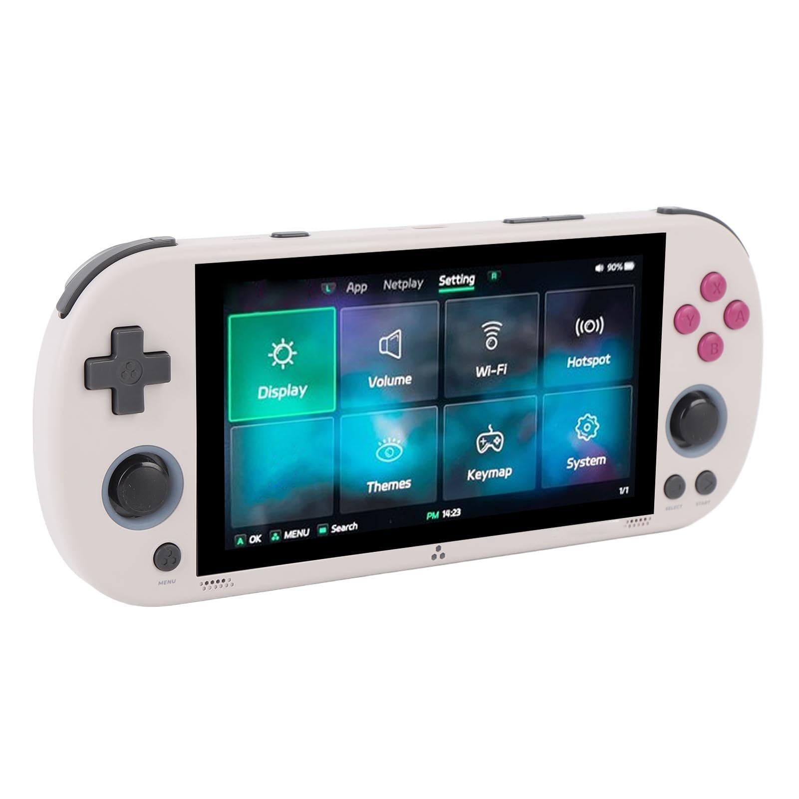 CHICIRIS Console di Gioco retrò Portatile Portatile Schermo IPS da 4,96 Pollici per Un'esperienza di Gioco Classica Supporta 28 Emulatori e Contenuti Multimediali (GRAY)