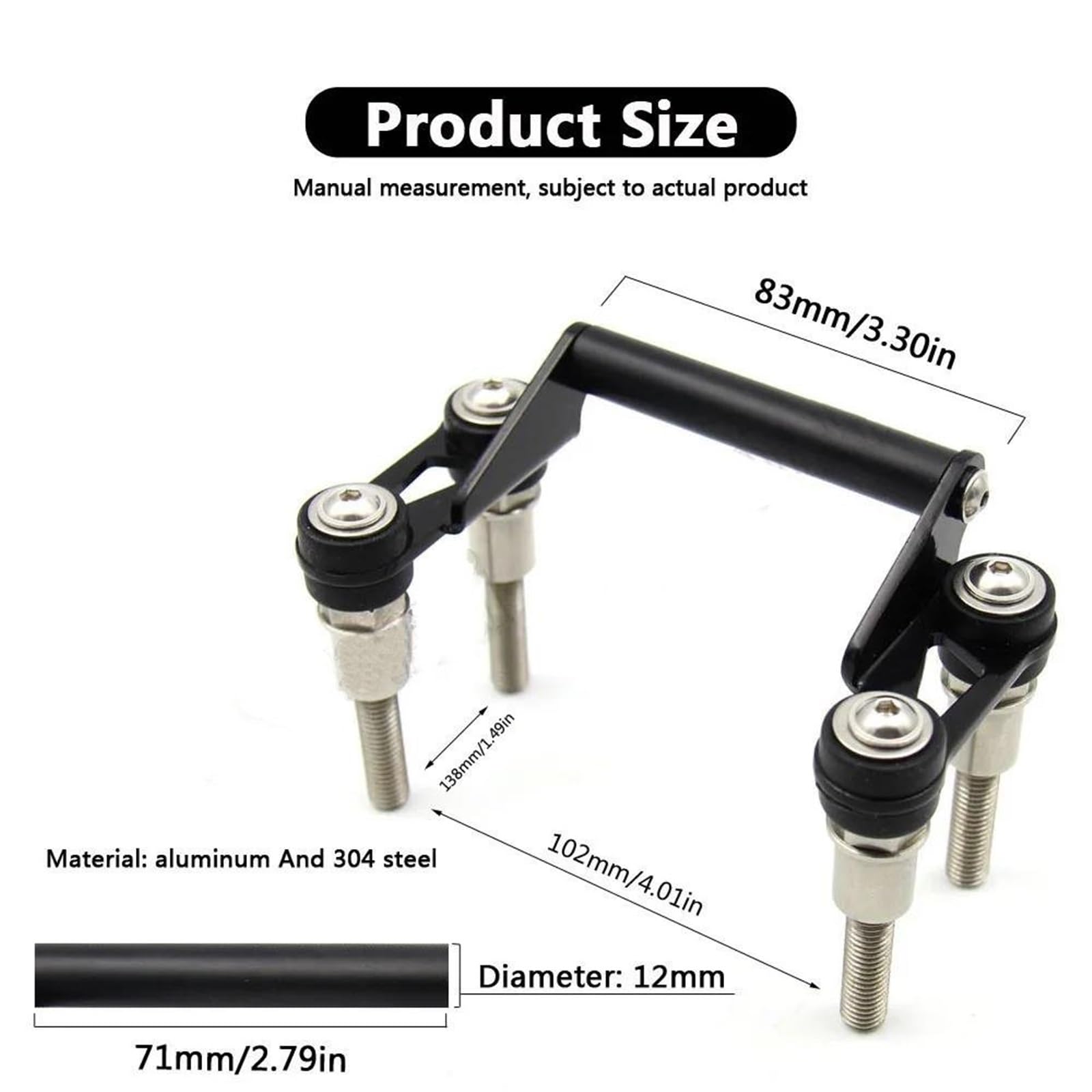 Soporte para Teléfono Móvil Y Placa GPS Motocicleta para R1200RS R1200R F850GS F750GS F800GS F700GS Motocicleta Parabrisas GPS Soporte Barra(Bracket)