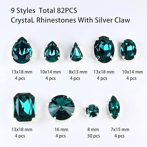 Miniatura 3 de DONGZHOU Piedra de lujo de cristal con ajuste de circón azul formas mixtas para coser diamantes de imitación cristales grandes piedra de cristal con