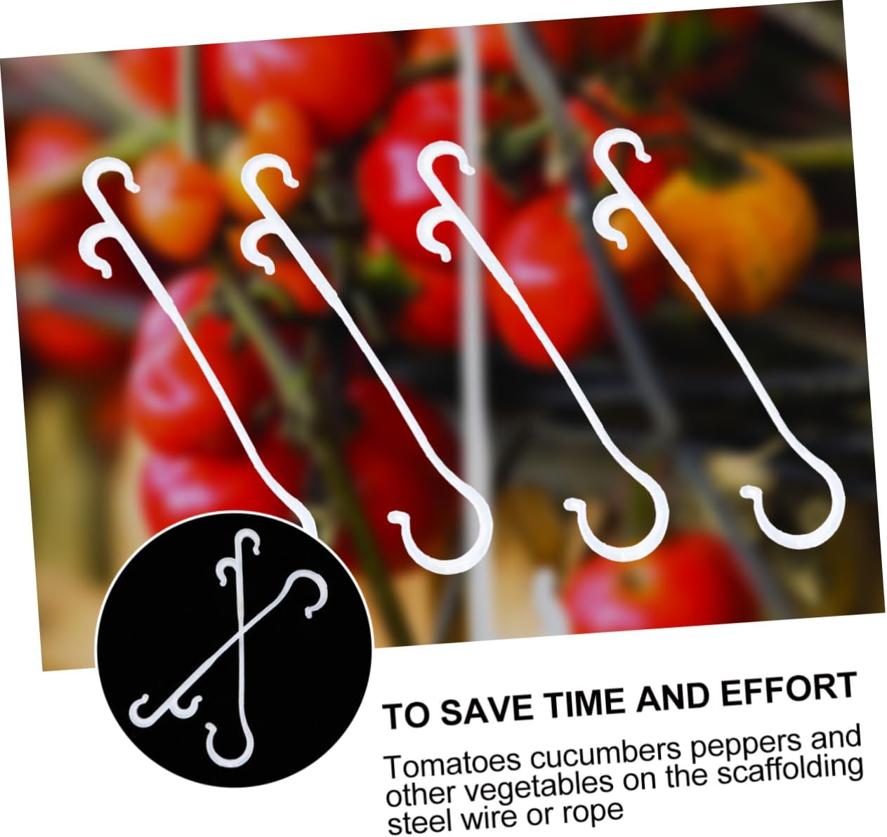 850pcs Vegetable Vine Hook Plant Support Sticks Tomato Plant Cages Easy to Use