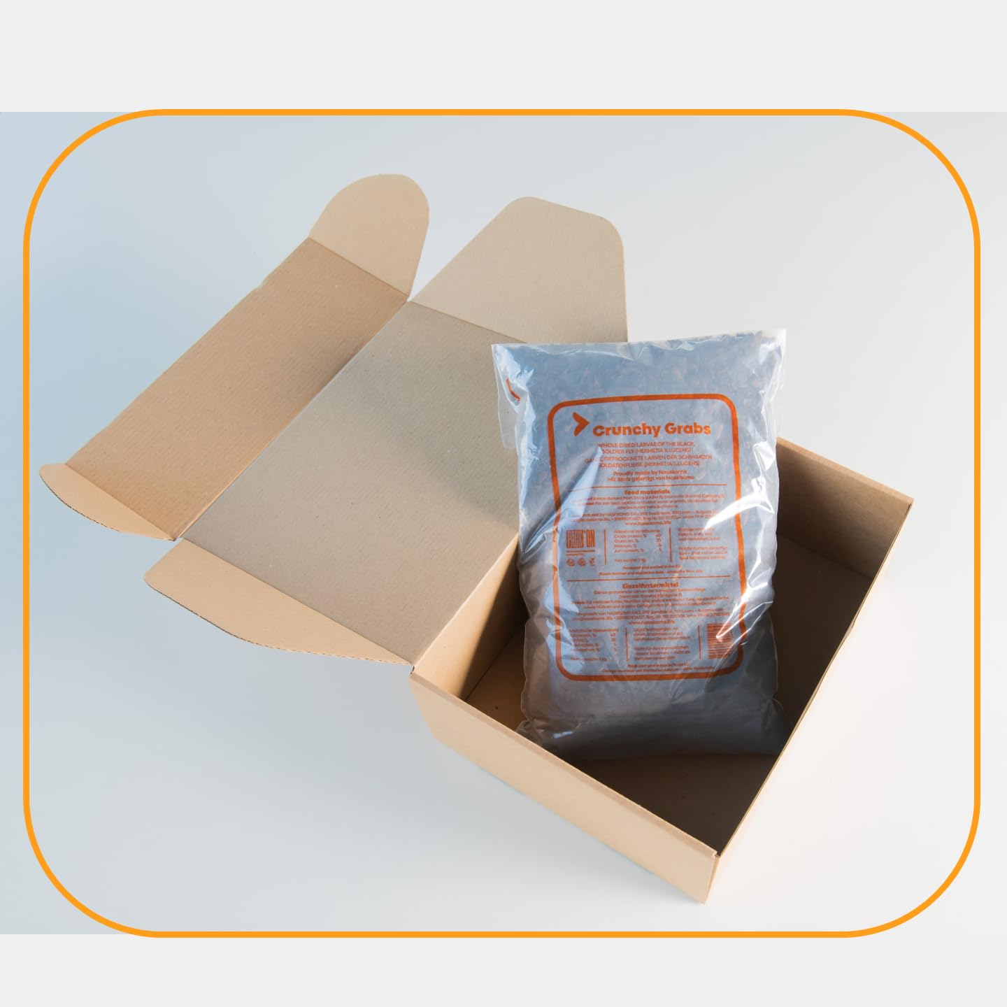 Getrocknete Schwarze Soldatenfliegenlarven 1 kg | Proteinreiches Naturfutter für Hühner, Vögel, Reptilien, Igel & Fische | Ergänzungsfutter für Hunde & Katzen | EU | Ohne Zusatzstoffe