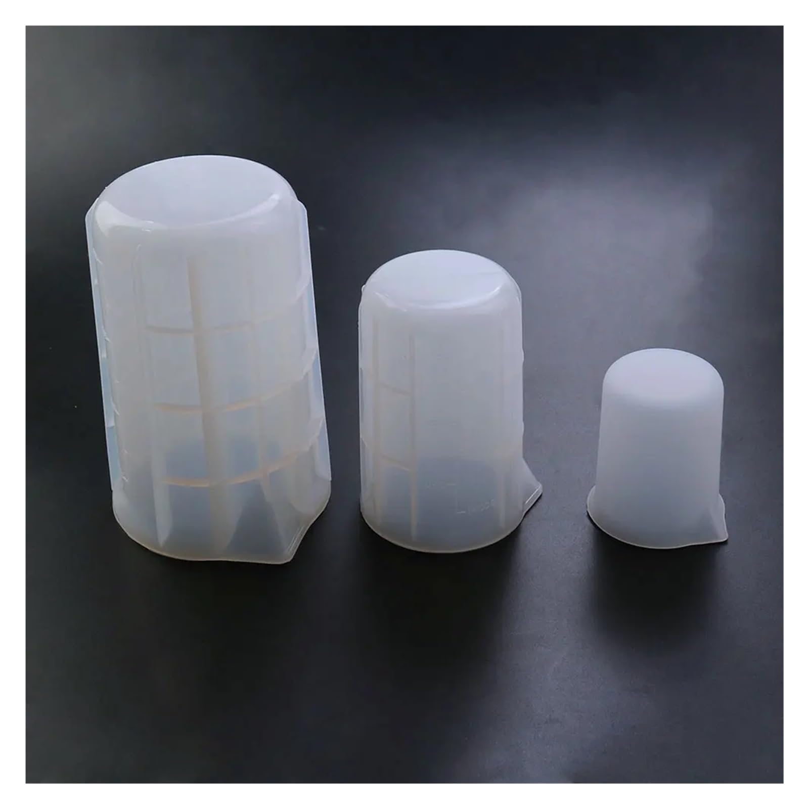 Taza Medidora 3 tazas medidoras de silicona 100 ml, 300 y 750 con escala for hacer pasteles, vasos separadores, velas bricolaje, resina epoxi, herramientas mixtas Jarra Medidora Cocina(300ML)