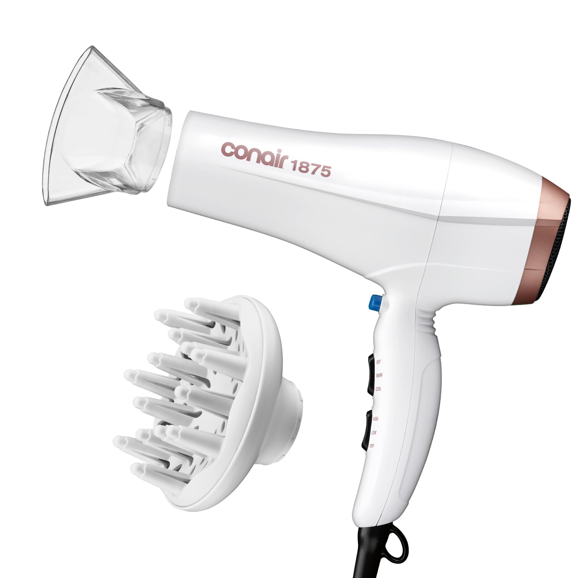 Photo 1 of Conair Double Ceramic Hair Dryer with Diffuser & Concentrator, 1875W
