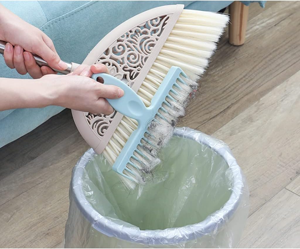 Household Broom Hair Removal Comb Removal Cleaning Tool for Clean The Hair and Dust On The Broom Bathroom Sewer Hair Collectors 2 Pieces, Blue : Health & Household