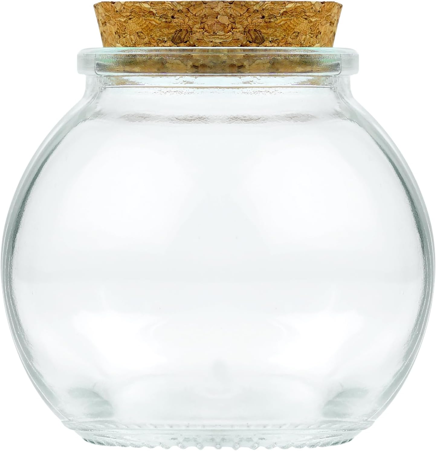 FJNATINH 100ml Round Glass Jars with Cork Lid - Wedding Candy Sand Keepsake Bottles for DIY Crafts Party Decor