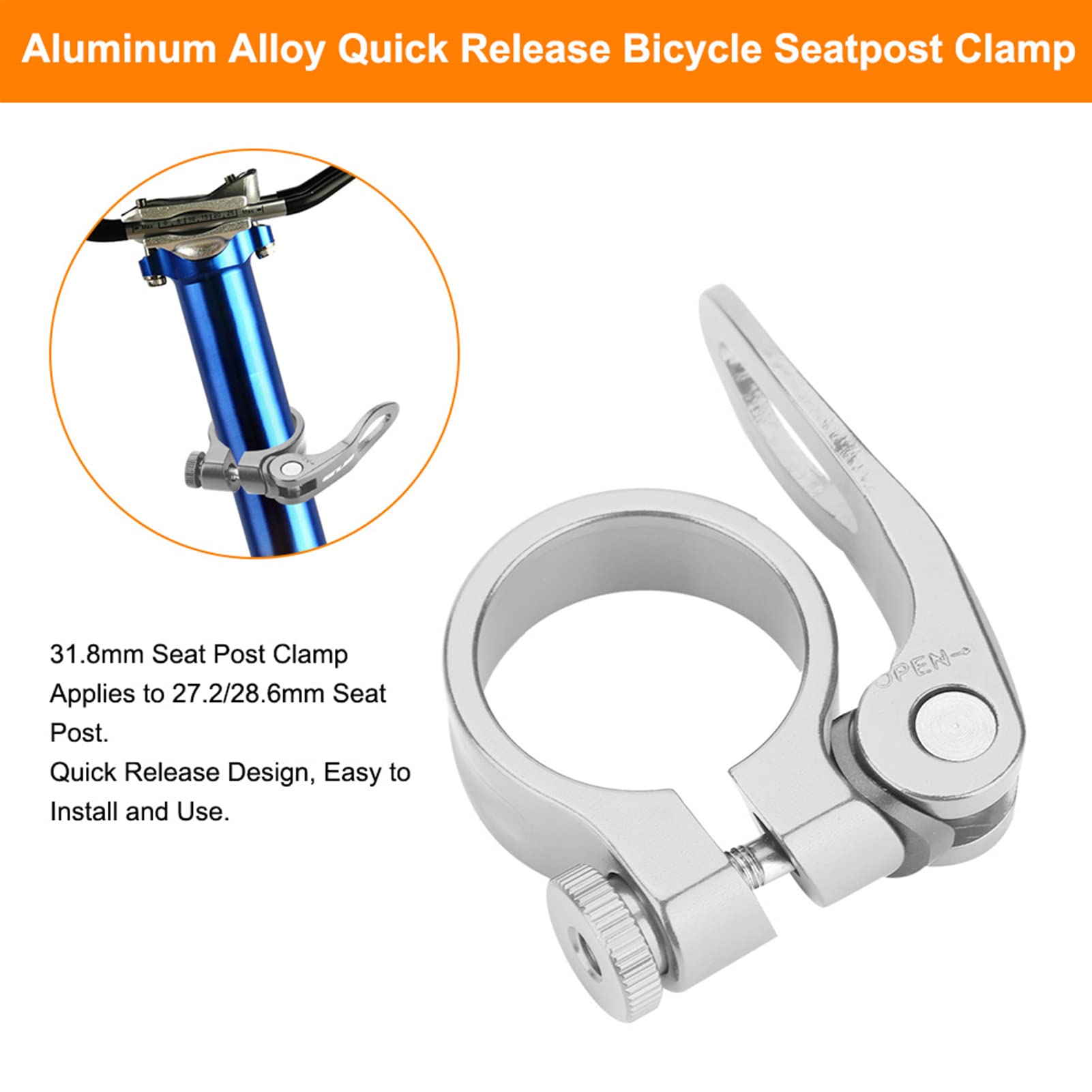 Fermacavo Singolo Per Freni/Cambio In Alluminio AltaLine Per Telaio 28,6 Mm – Argento