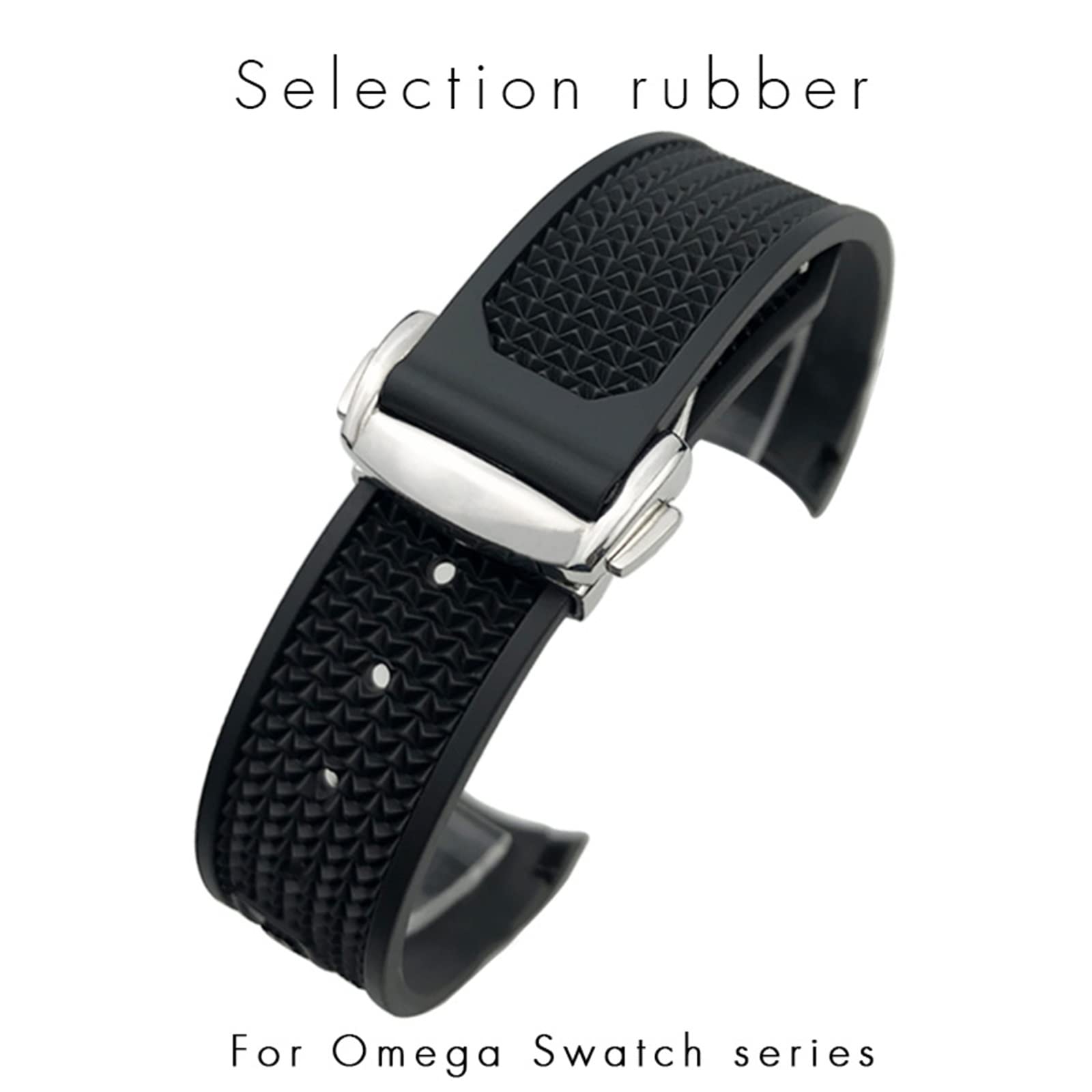 CZKE Kobiety mężczyźni paski do zegarków Omega Sxwatch Speedmaster 007 Seamaster 300 AT150 silikonowy pasek do zegarka 18 mm 19 mm 20 mm 21 mm 22 mm, 21mm, Agat