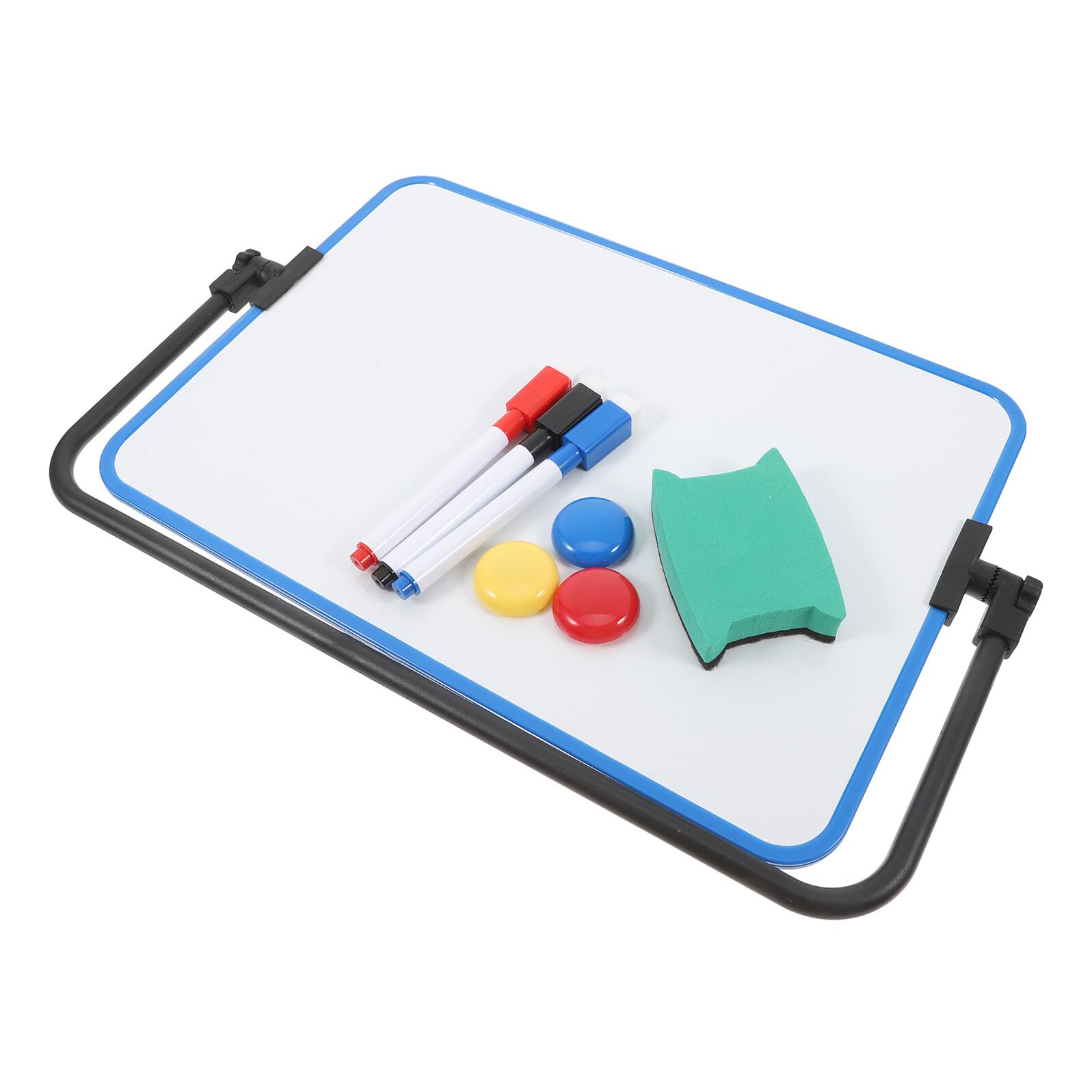 Memo Bord Doppelseitig Whiteboard Trocken Abwischbar Beschreibbare Tafel Schreibtischtafel Nachrichtentafel mit Ständer Praktisches Memoboard für Zuhause Büro und Schule