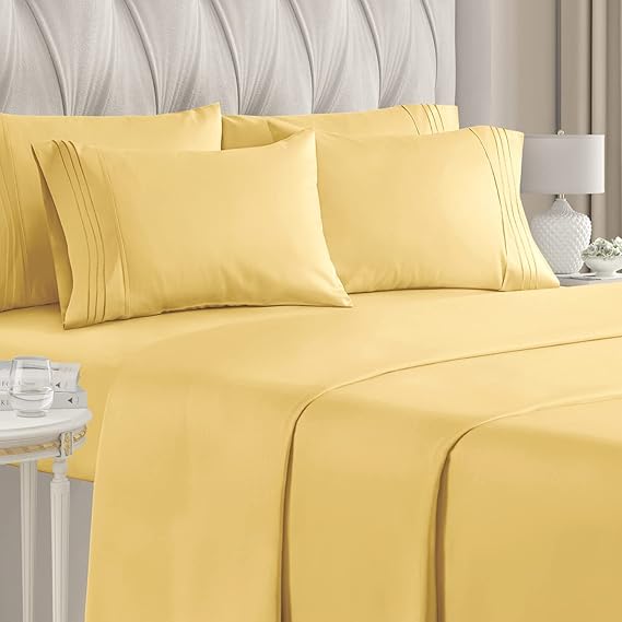 Queen Size Sheet Set 6 Piece Set Hotel Luxury Bed